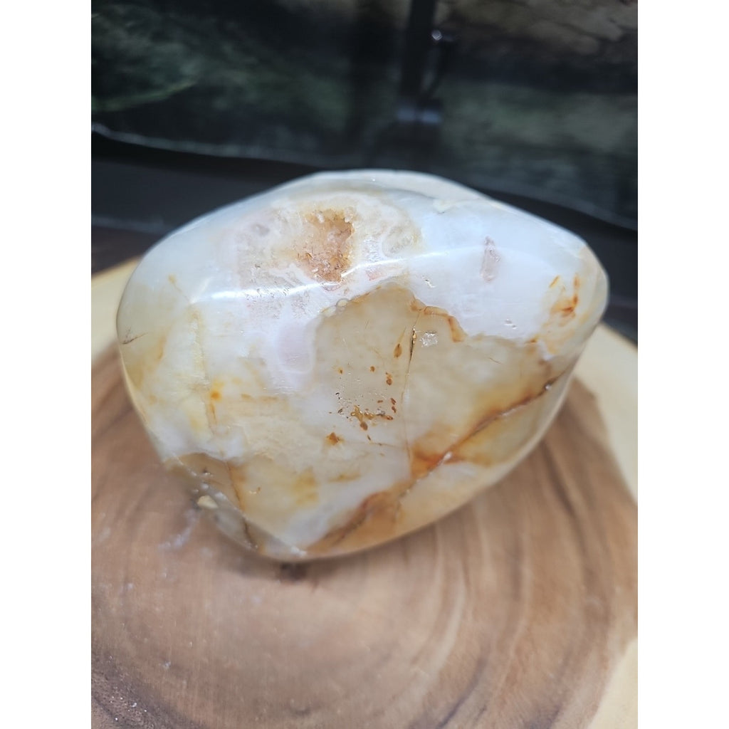 Natural 4.71lb Agate Carnelian Quartz Crystal Geode by CrystalCloud Company