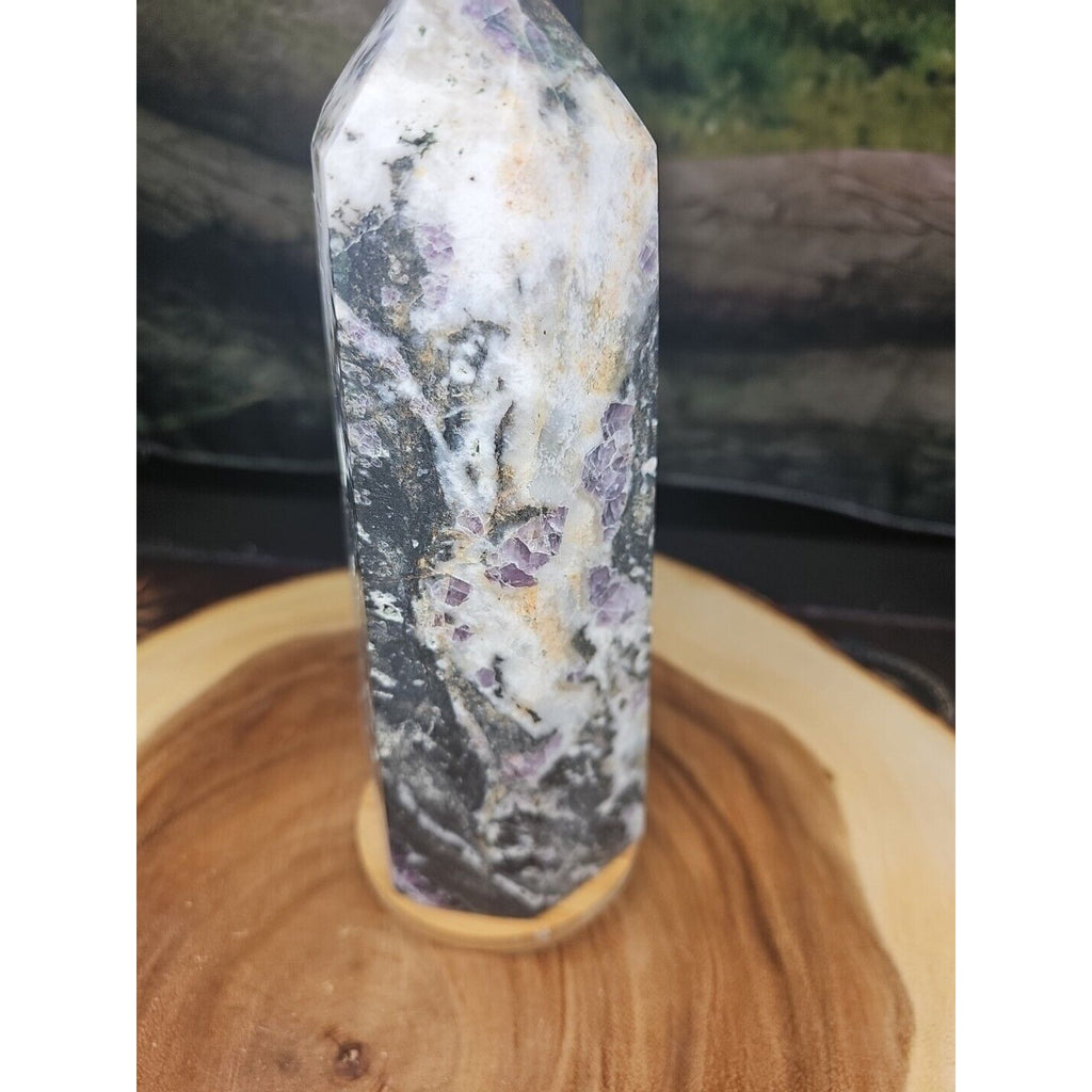 3.41LB 1Pcs Natural Rainbow Fluorite Quartz Crystal Point Tower Polished Healing by CrystalCloud Company