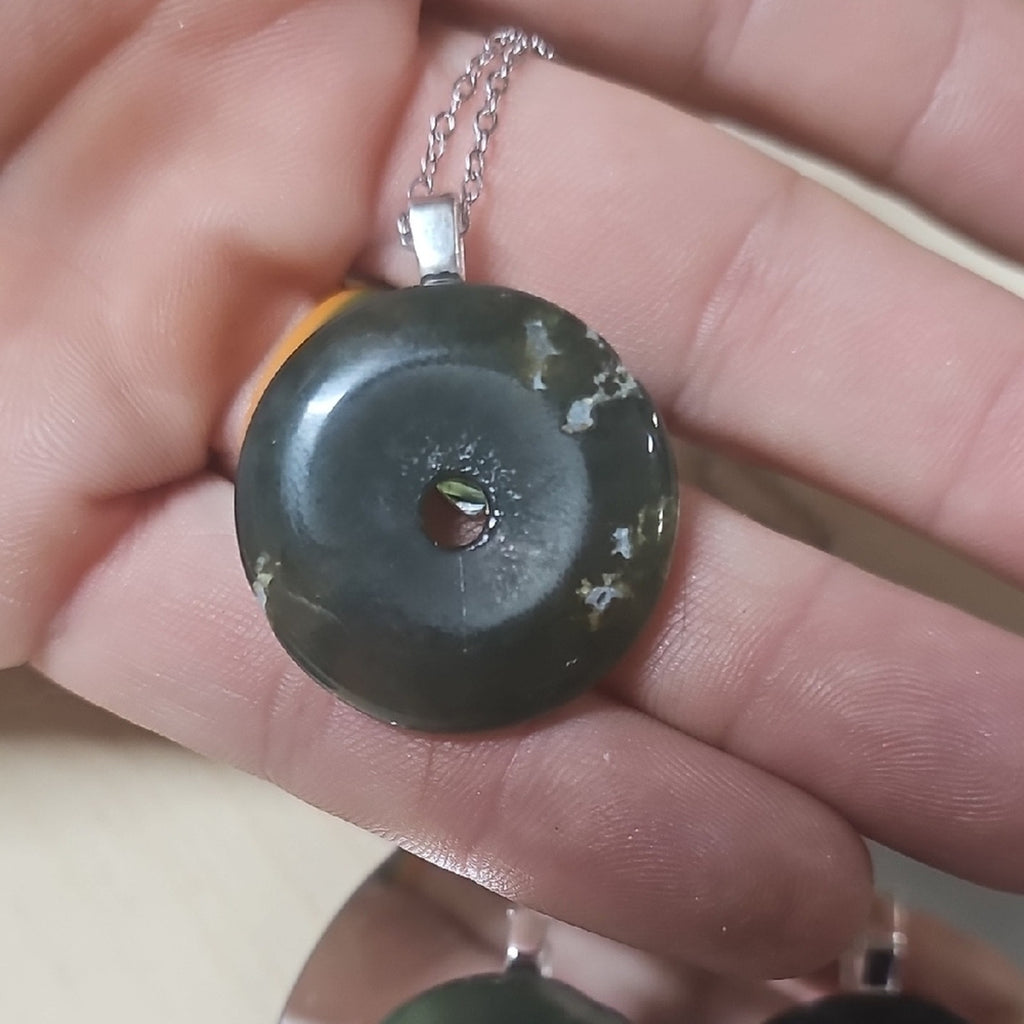 Moss Agate Stone Necklace 1 each by CrystalCloud Company
