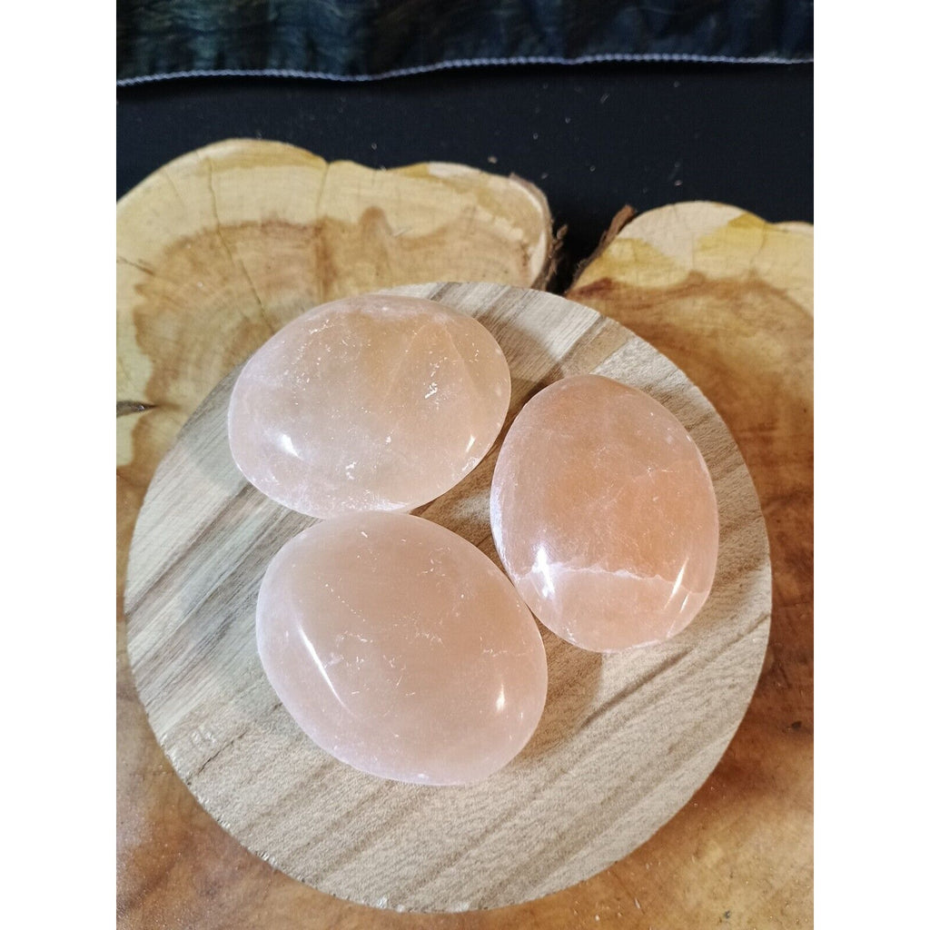 1 Each Oval Shape Peach Palmstone by CrystalCloud Company