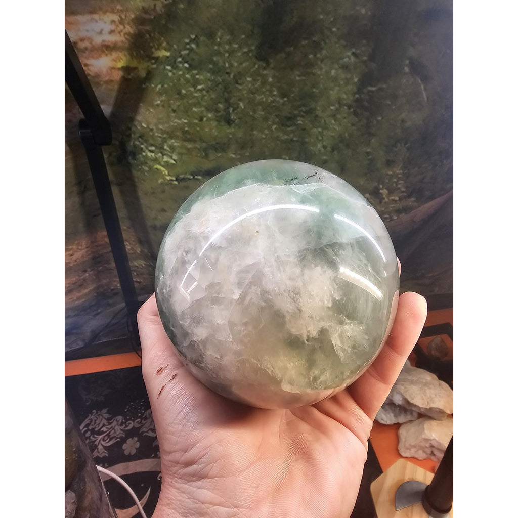 22lb Mixed Crystal Vase Collection - LED Fluorite Sphere & Amethyst | CrystalCloud Company by CrystalCloud Company