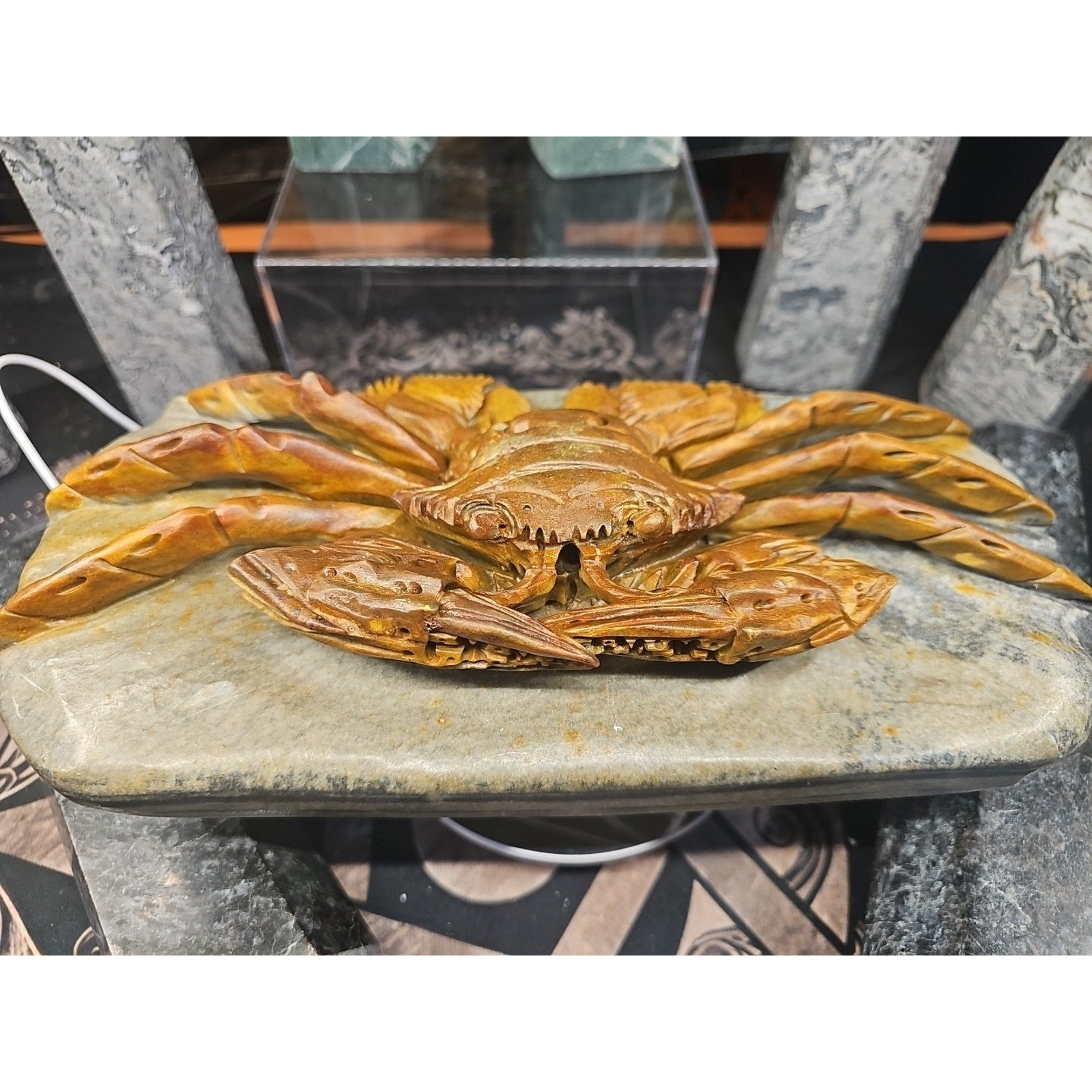 Mao Gong Shi Crab Skull - 7.9LB Hand-Carved Specimen | CrystalCloud Company by CrystalCloud Company
