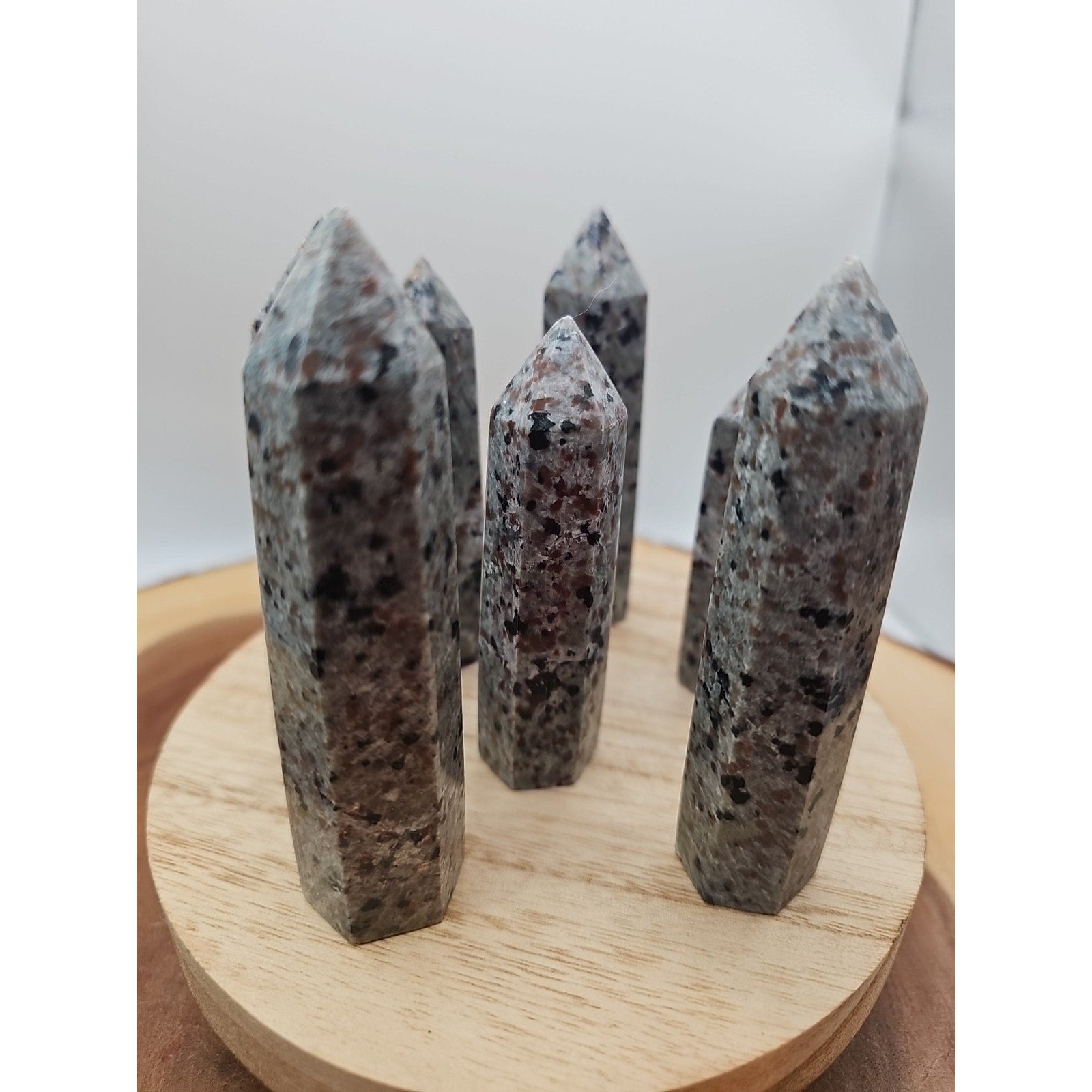 Yooperlite stone Tower UV Reactive 4in Tall Avg 98grams Avg 1 Each by CrystalCloud Company
