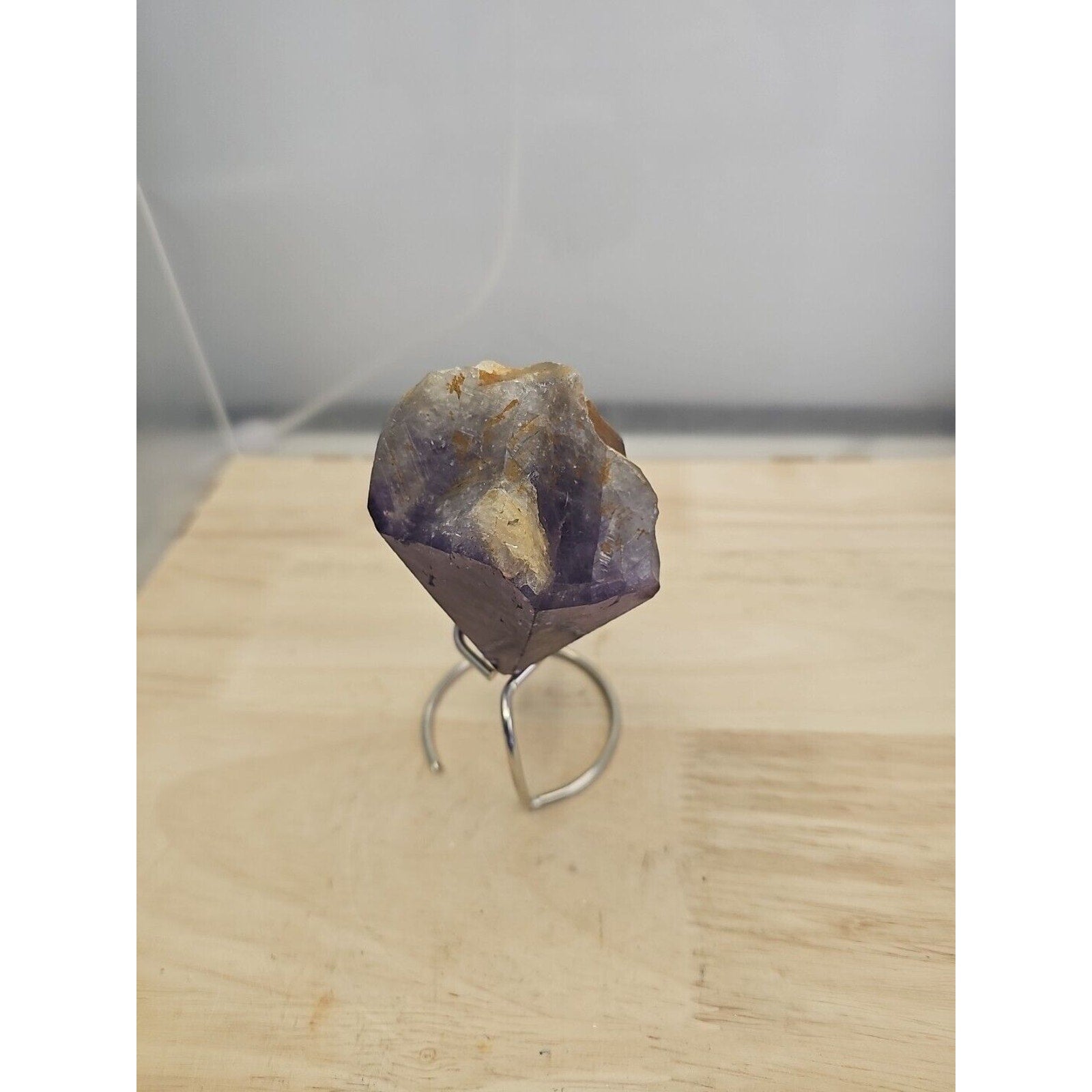 Natural Amethyst Backbone Scepter Crystal with LED — 294g Mineral Specimen | CrystalCloud Company by CrystalCloud Company