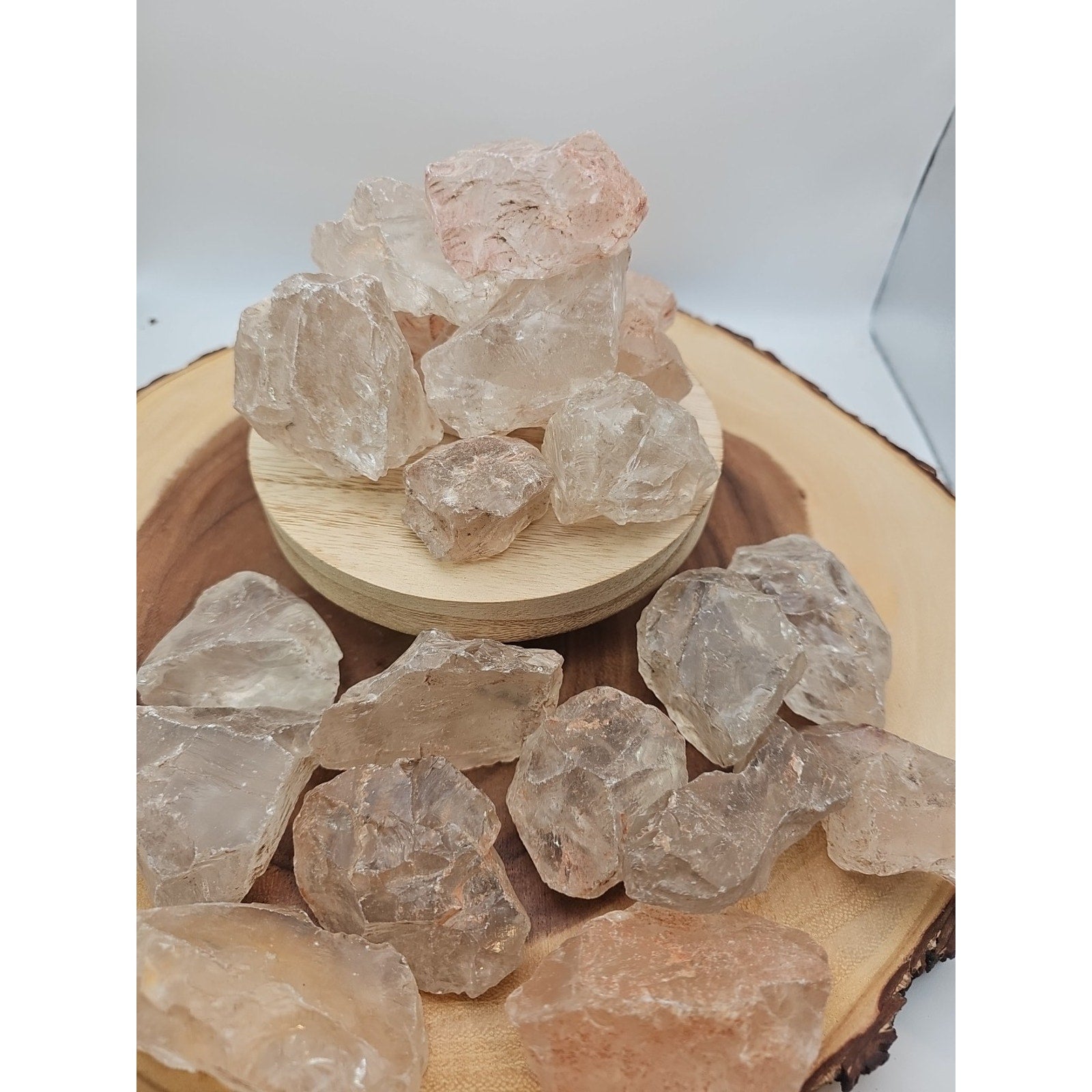 1lb Natural Raw Clear White Quartz Crystal Original Healing 5pcs Avg by CrystalCloud Company
