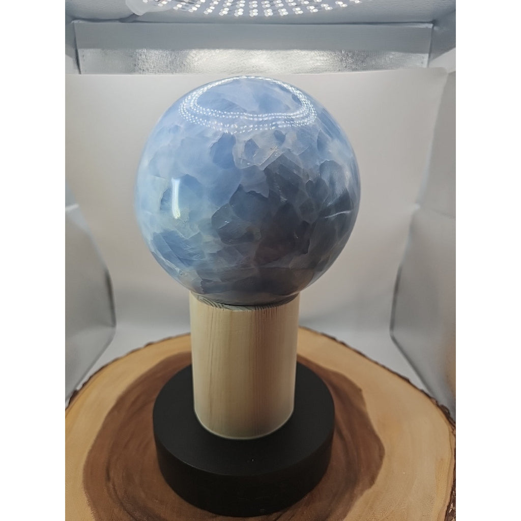9.17LB Natural Blue crystalThe bal Quartz carved crystal decoration healing by CrystalCloud Company