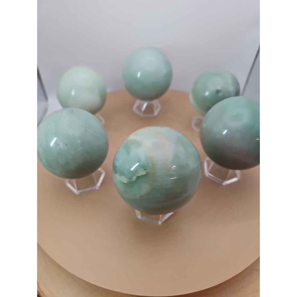 5.26LB 6Pcs A Set Of Natural Quartz Crystal Jasper Sphere Ball Polished Healing by CrystalCloud Company