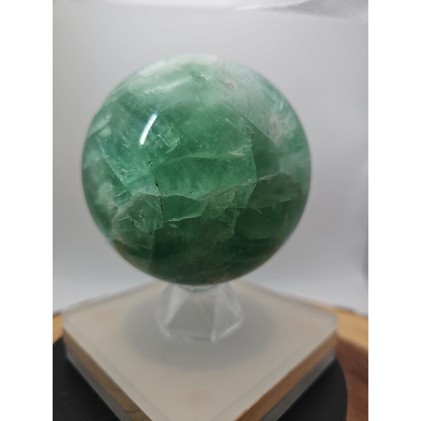 2.84Natural Rainbow Fluorite Quartz Crystal Sphere Ball Polished Healing by CrystalCloud Company