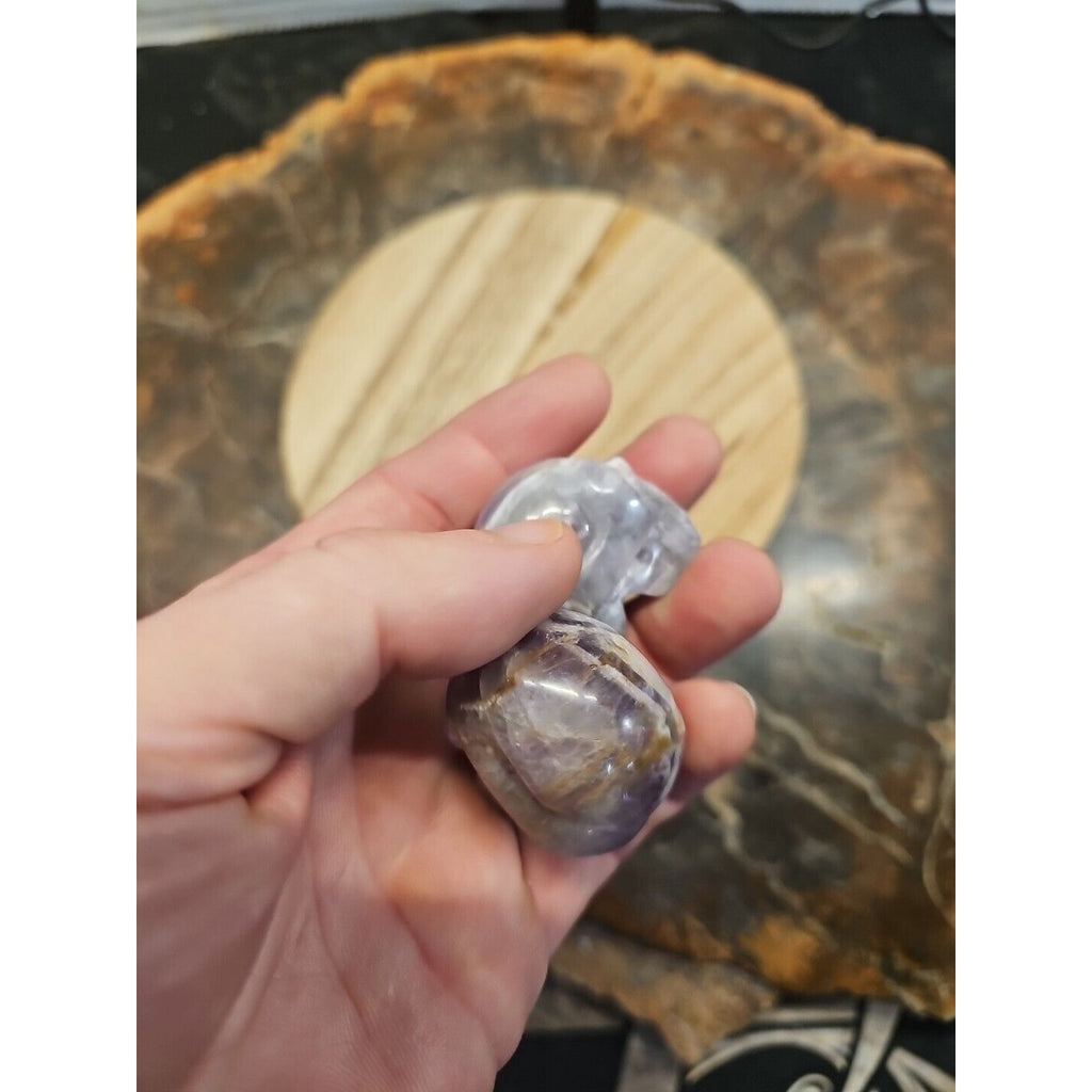 Dream Amethyst Crystal Skull Pair — 93g, Polished Display Pieces | CrystalCloud Company by CrystalCloud Company