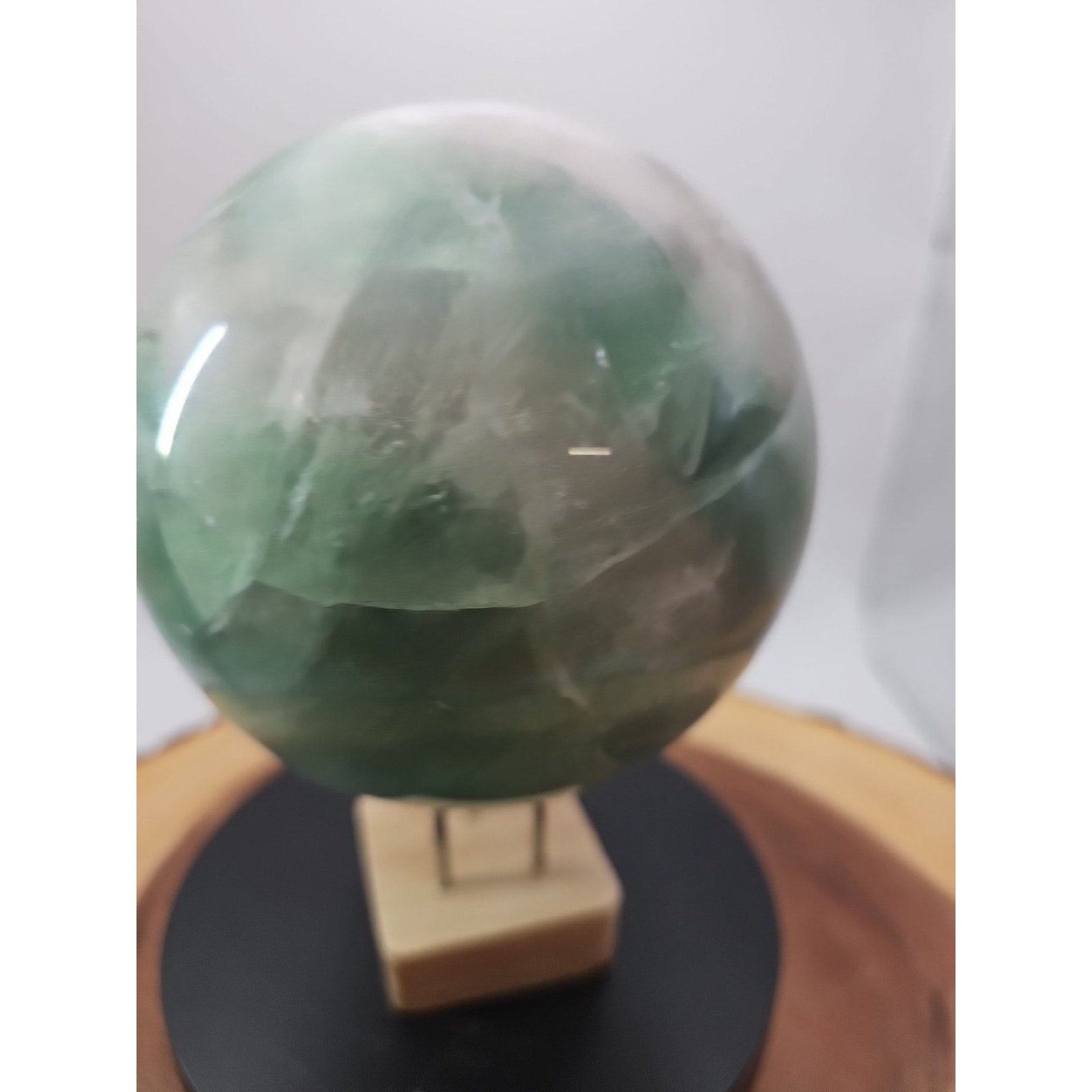 Large Natural Green Fluorite Quartz Crystal Sphere — 5.43 lbs, Madagascar | CrystalCloud Company by CrystalCloud Company