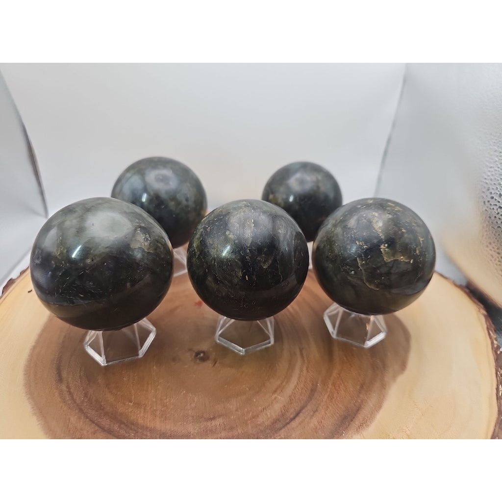1LB 1Pcs Natural Rainbow Labradorite Crystal Sphere Ball Polished w/stand by CrystalCloud Company