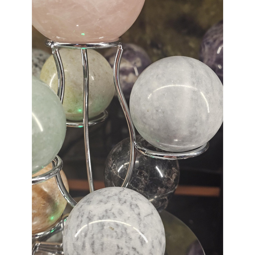Rose Quartz & Jasper Spheres by CrystalCloud Company