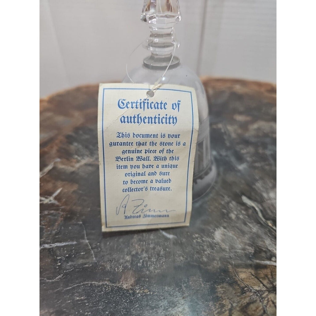 Crystal Bell Branderburg Hademade Limited edition.West Germany Berlin Wall by CrystalCloud Company