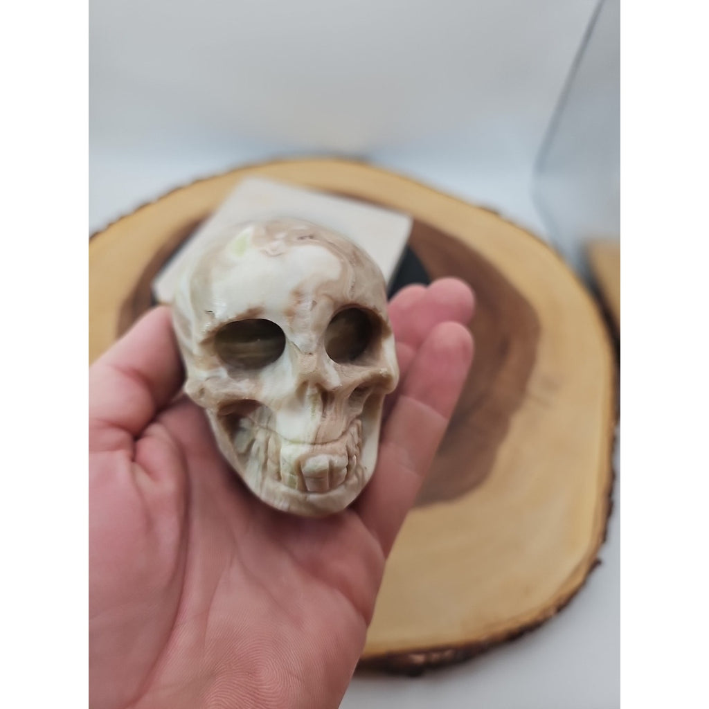 .89lb Natural Jasper Calcite Skulls Crystal Carving Mixed Stones Healing by CrystalCloud Company