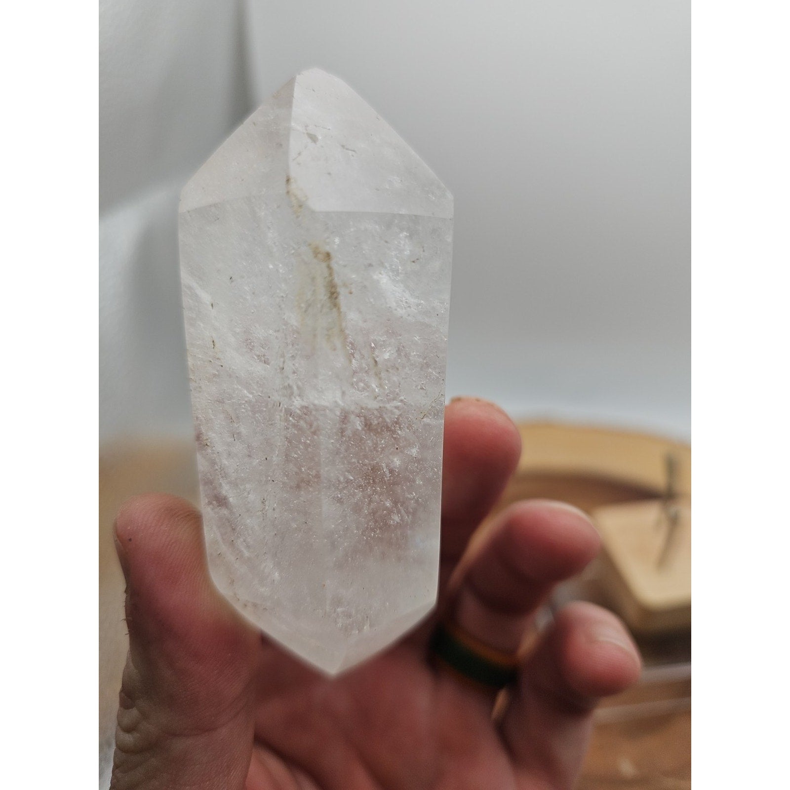 Quartz Crystal Point .49lb With Stand by CrystalCloud Company