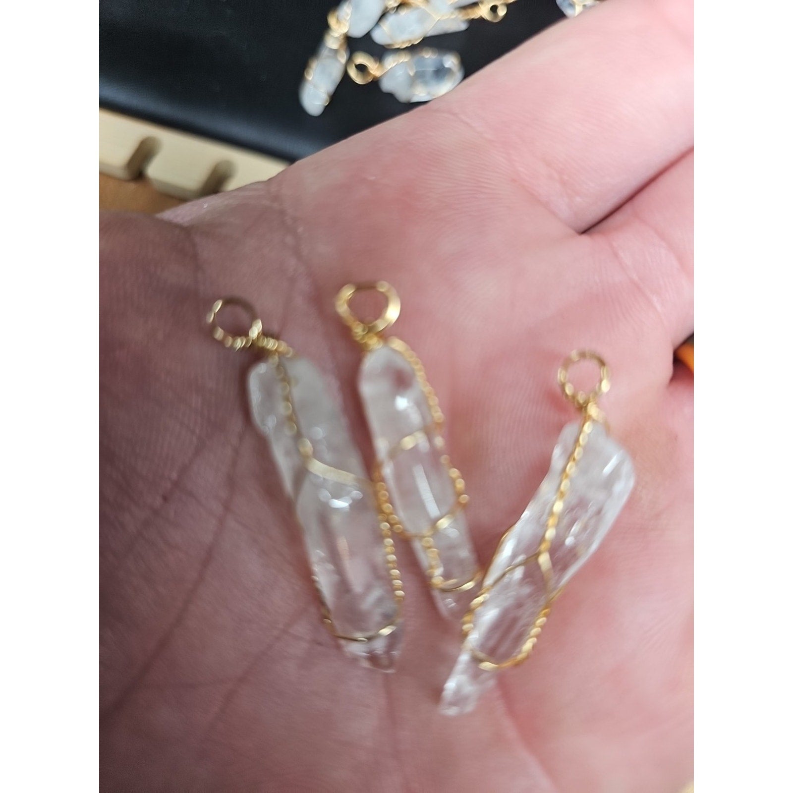 Wire Wrap Quartz Crystal Lot Of 19 by CrystalCloud Company