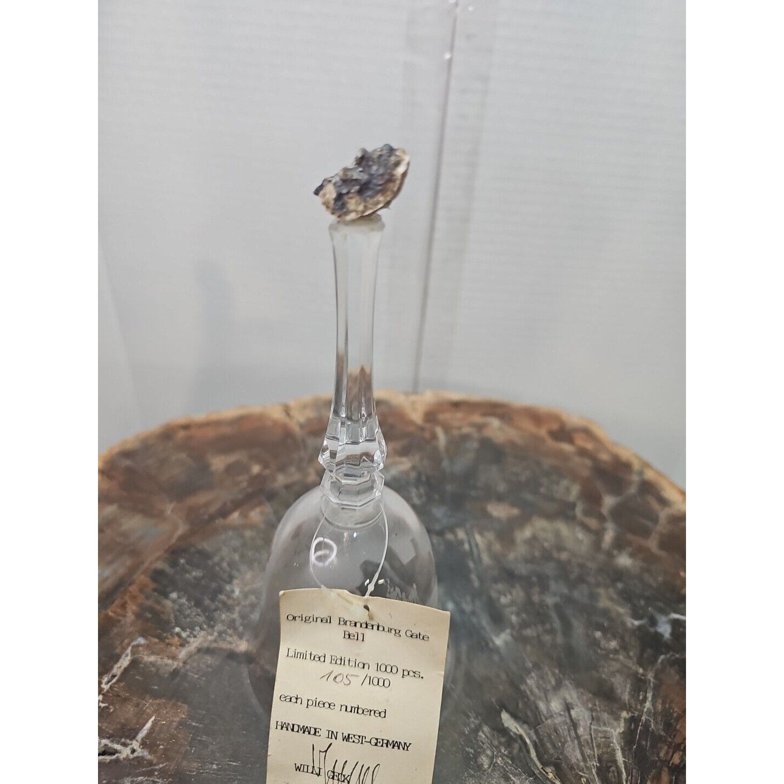 Crystal Bell Branderburg Hademade Limited edition.West Germany Berlin Wall by Branderburg