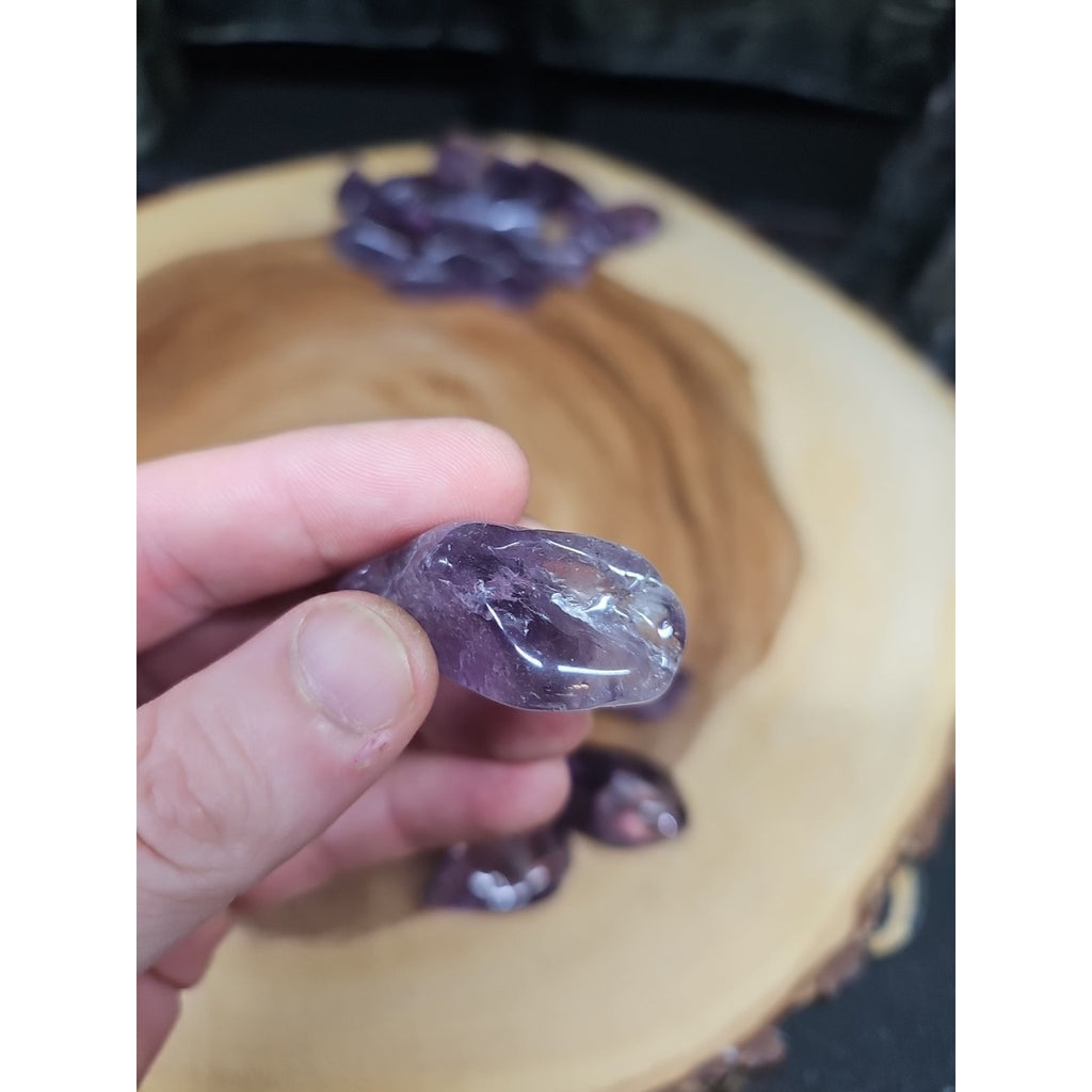 11Pcs Raw Natural Purple Amethyst Quartz Crystal Tumbled Healing Brazil .44lbs by CrystalCloud Company