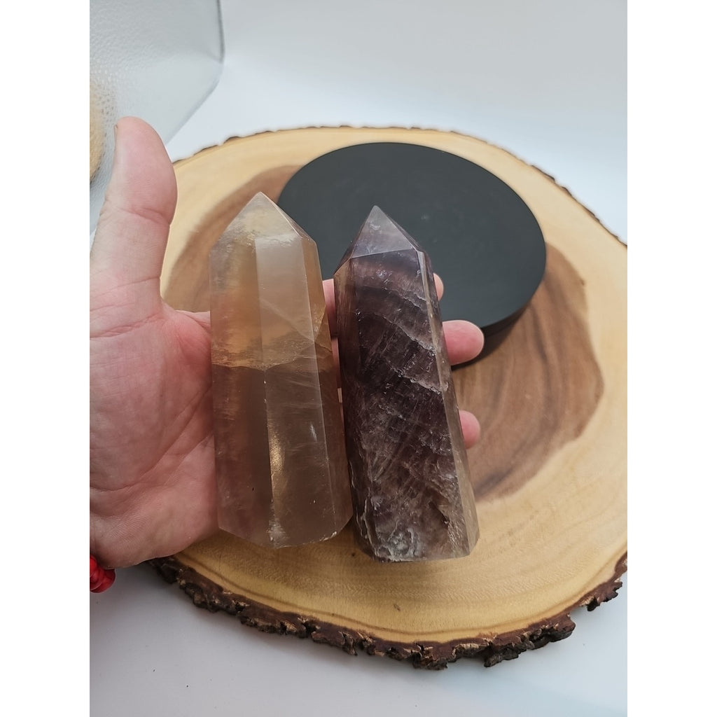 Fluorite crystals Set Of 2 1.69lbs by CrystalCloud Company