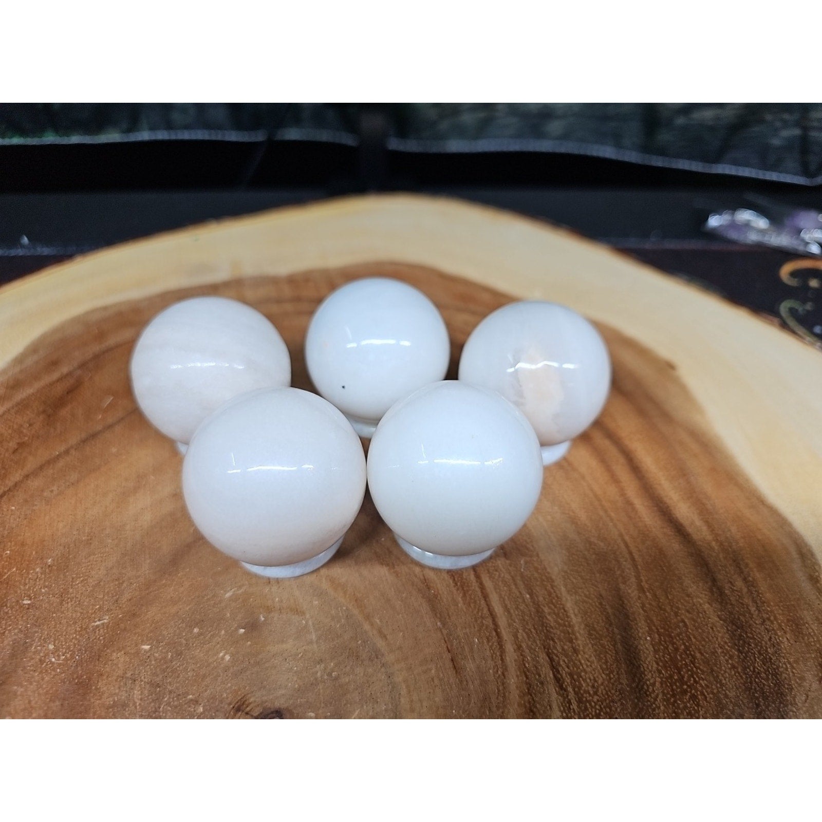 1each Natural Quartz Crystal Jasper Sphere Ball Healing 40mm W/ring Stand Random by CrystalCloud Company