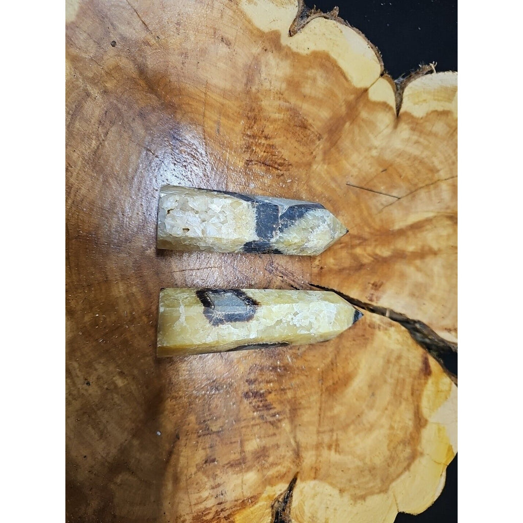 .59LB 2Pcs Natural Dragon Septarian Geode Quartz Cluster Crystal Point Healing by CrystalCloud Company