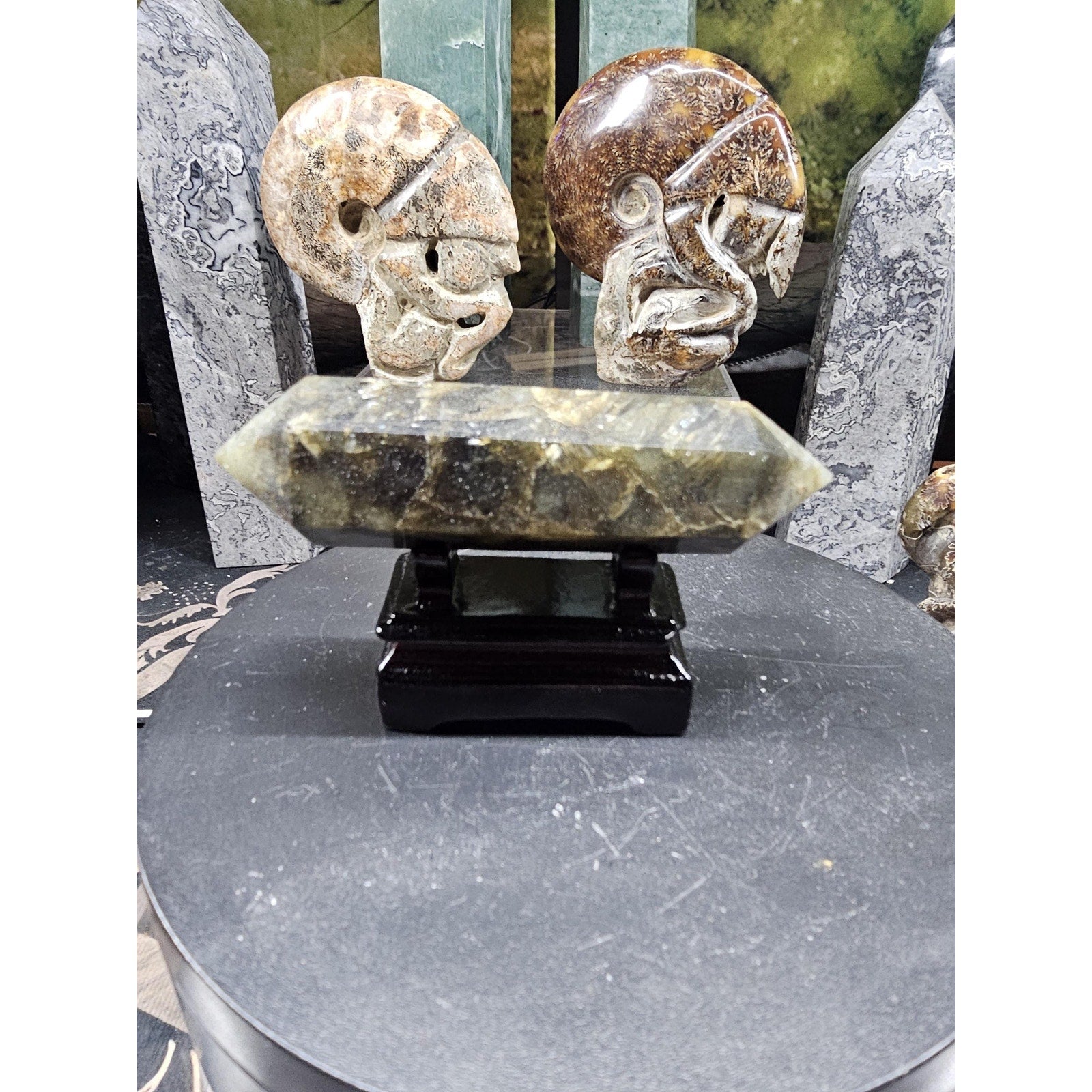Labradorite double points by CrystalCloud Company