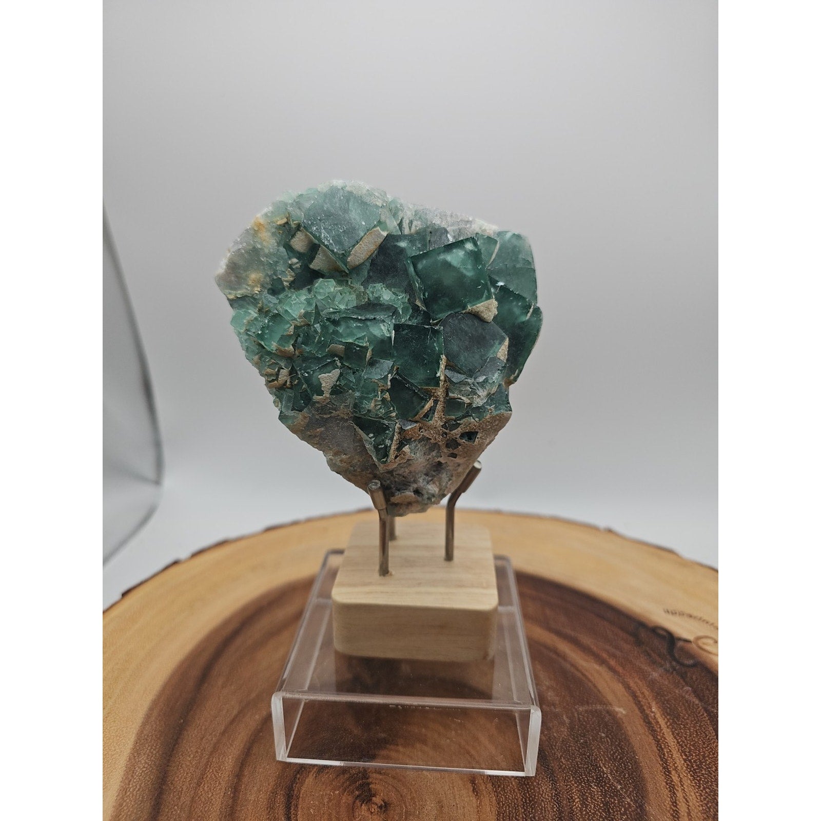Raw Chunk Fluorite 1.27lb With Stand by CrystalCloud Company