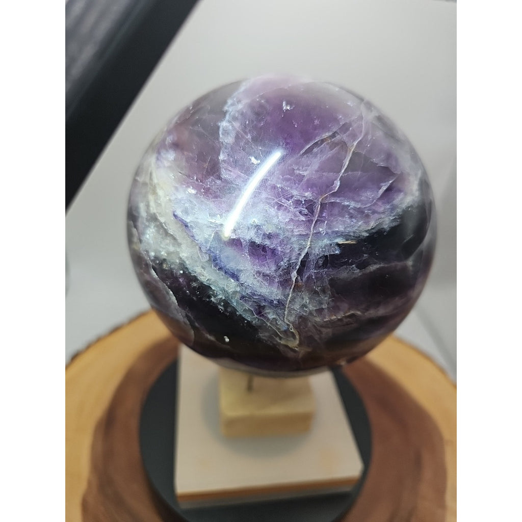 Large Rainbow Fluorite Quartz Crystal Sphere — 6.4 inches, Polished | CrystalCloud Company by CrystalCloud Company
