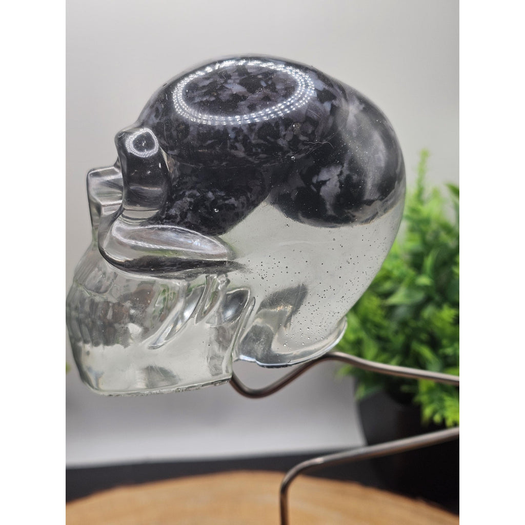 Polychrome resin skull by CrystalCloud Company