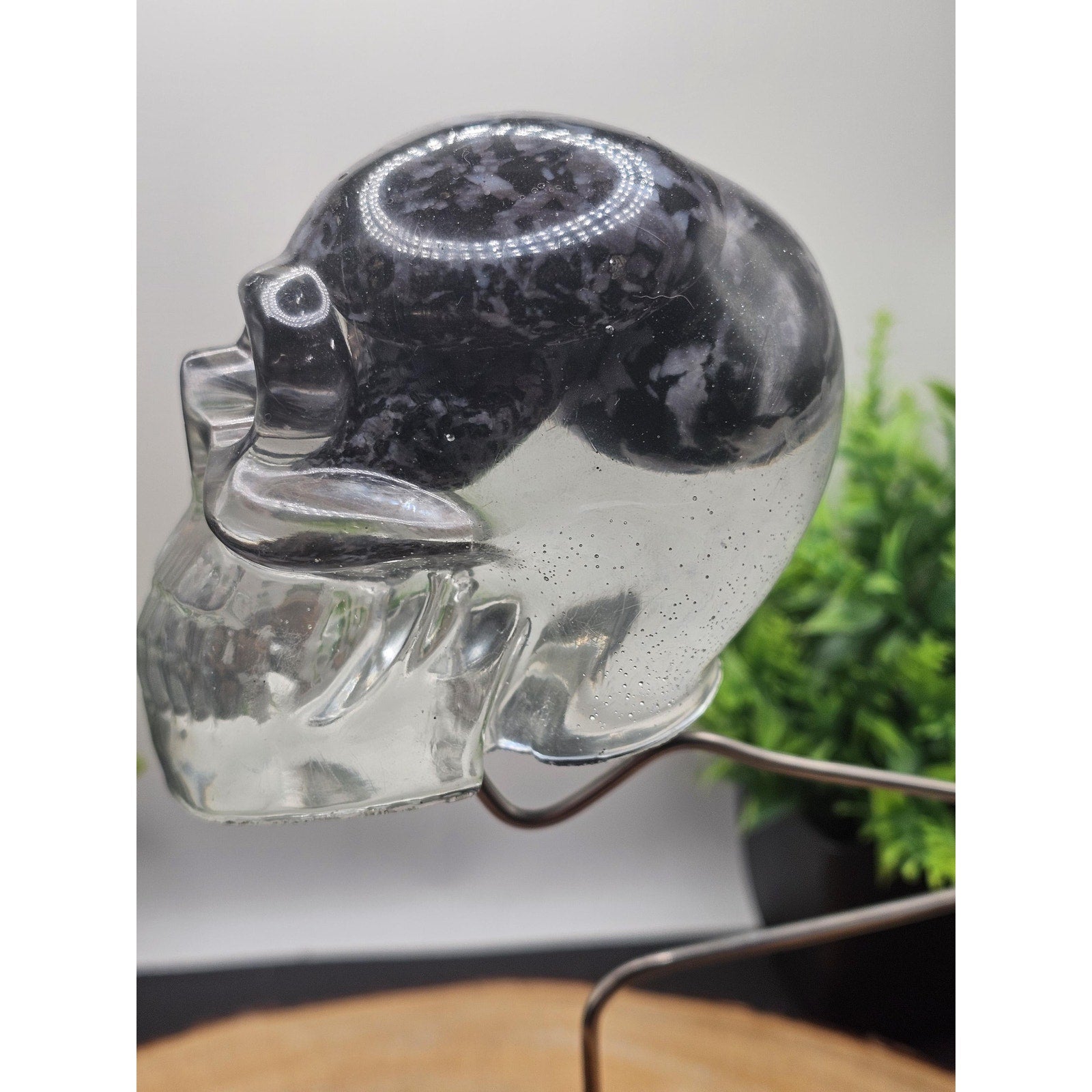 Polychrome resin skull by CrystalCloud Company