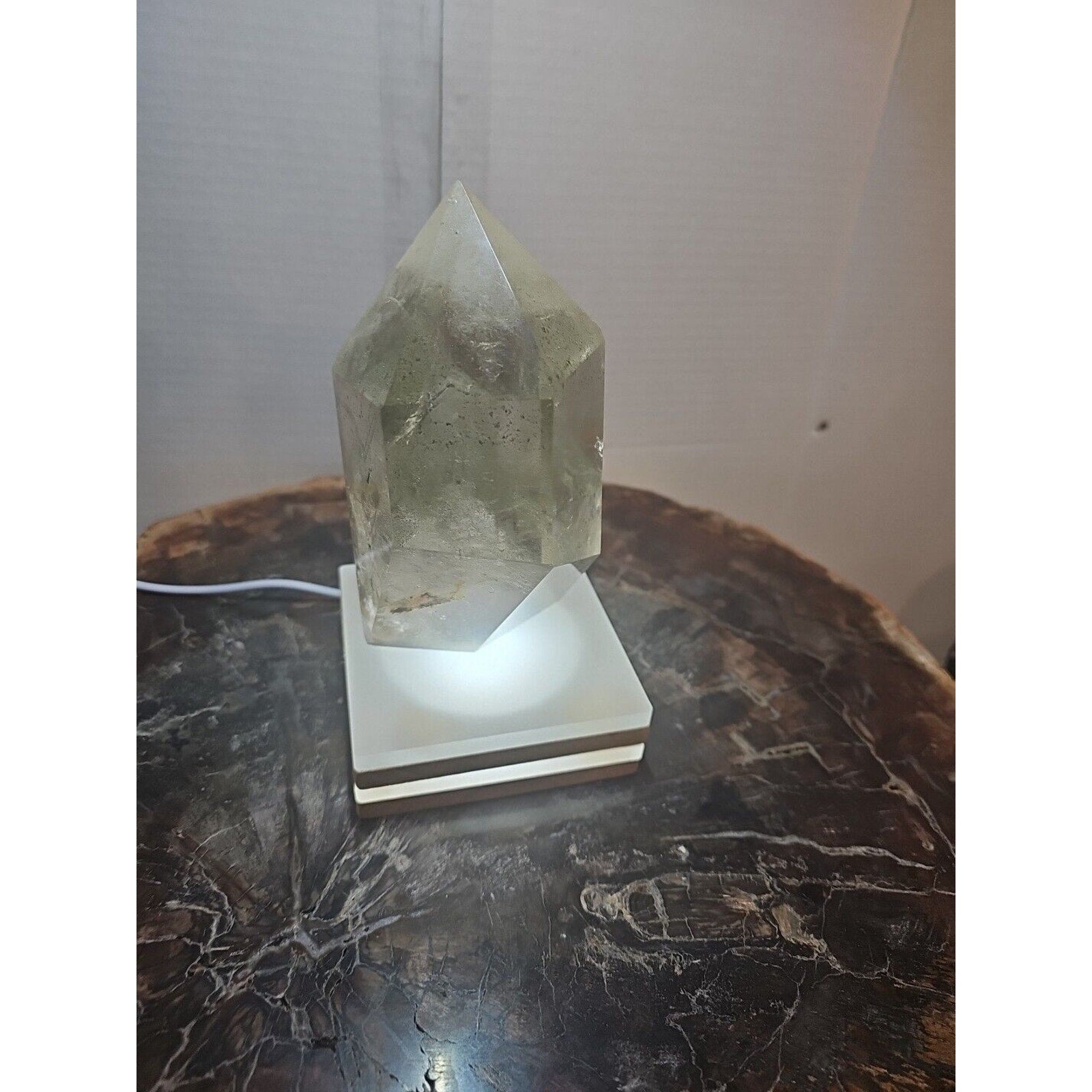 2.7LB Natural Green Ghost Phantom Quartz Crystal Obelisk Wand Point Healing. by CrystalCloud Company
