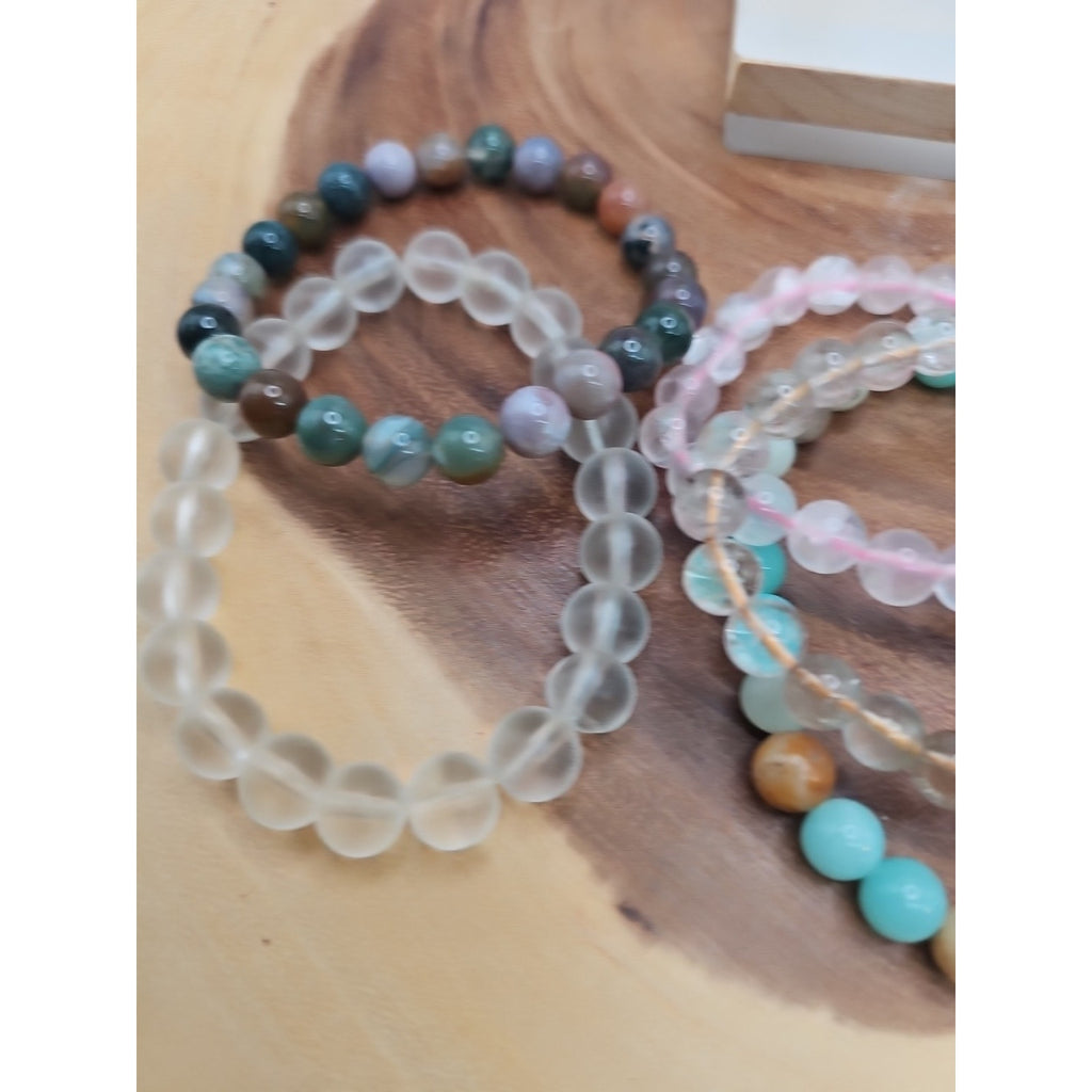 Natural Quartz Crystal Bracelets Lot 7pcs by CrystalCloud Company