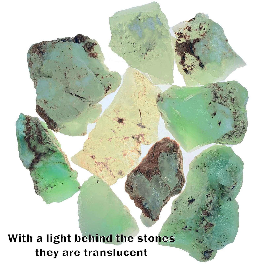 Rough White Lime Chrysoprase – Raw Stone from Indonesia by Sacred Crystals