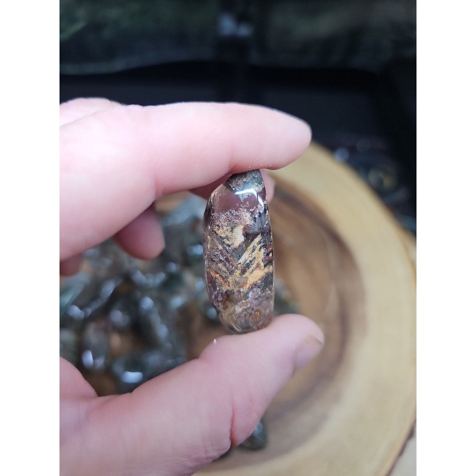 24Pcs Natural Phantom Ghost Clear Quartz Crystal Stone Tumble Brazil .61lbs by CrystalCloud Company