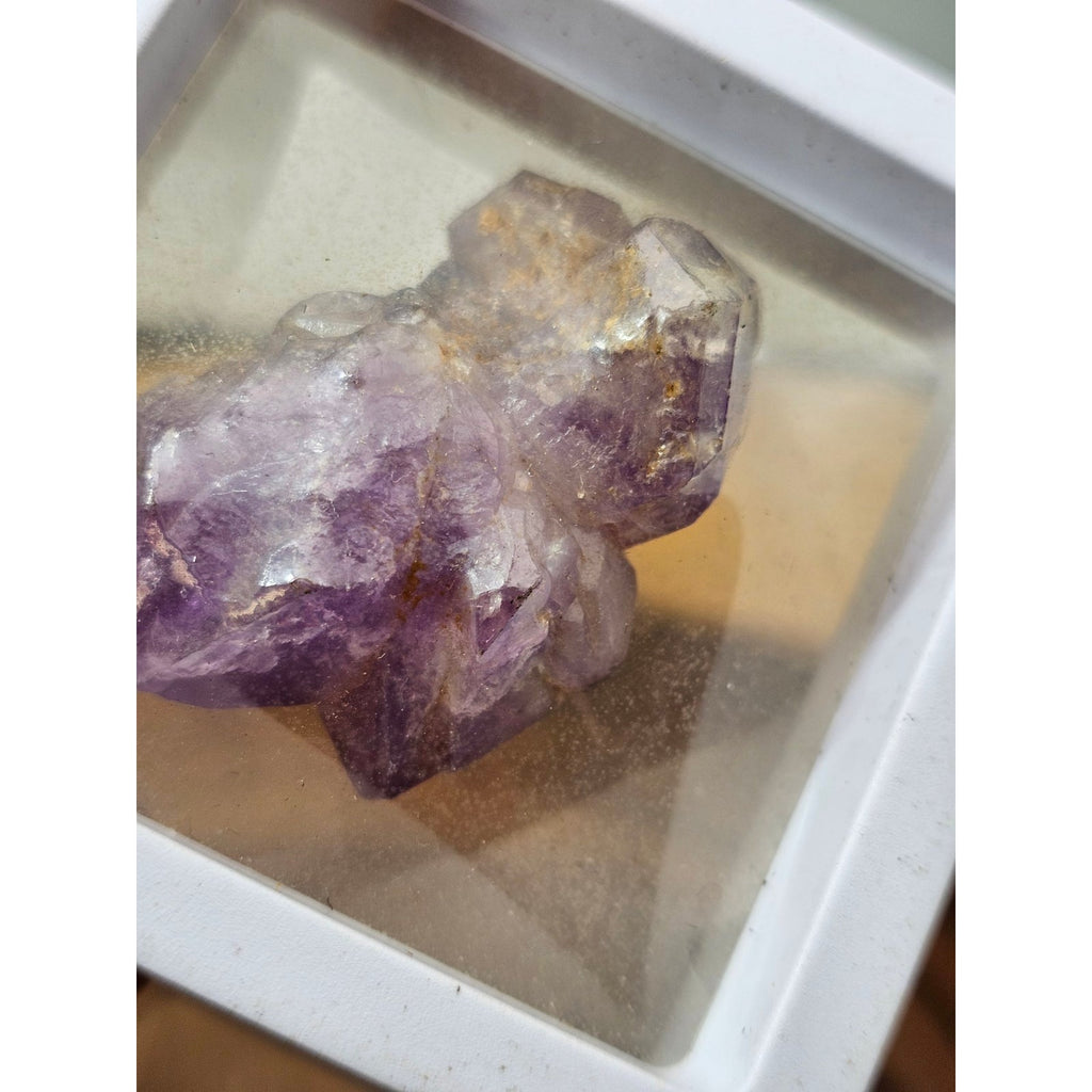 4pc Mineral Specimen Set Fluorite Amethyst Quartz Display