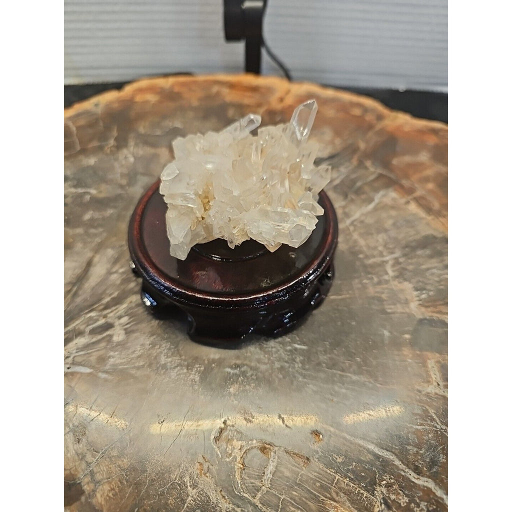 133g Natural Quartz Crystal Cluster with Display Stand - Vitreous Mineral Specimen | CrystalCloud Company by CrystalCloud Company