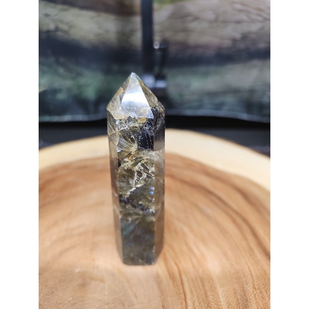 Labradorite Tower 4in 143gr by CrystalCloud Company