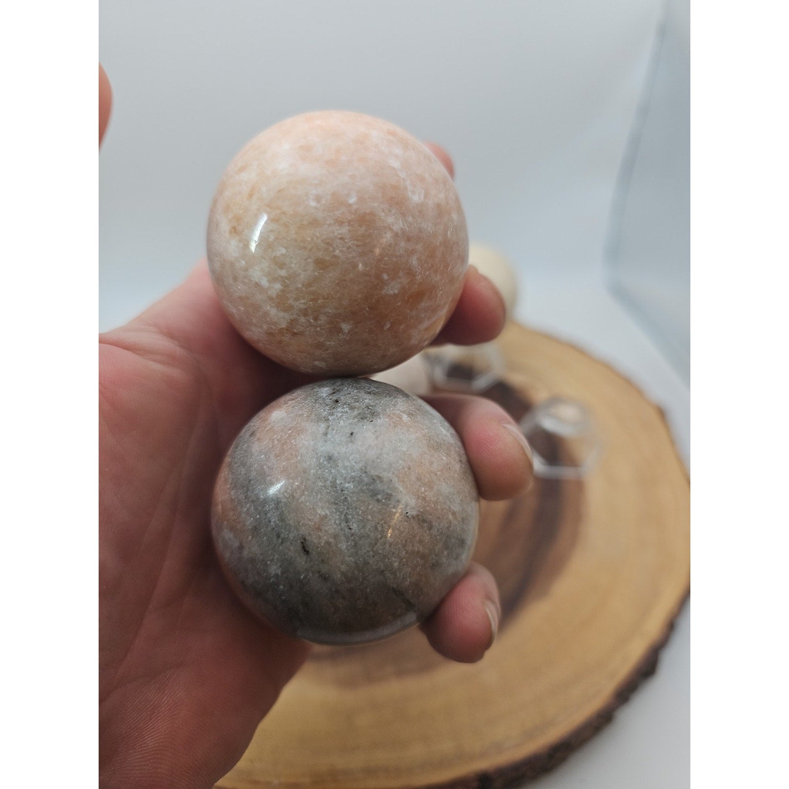 Quartz Crystal Sphere 50mm 1 Each Sandstone by CrystalCloud Company