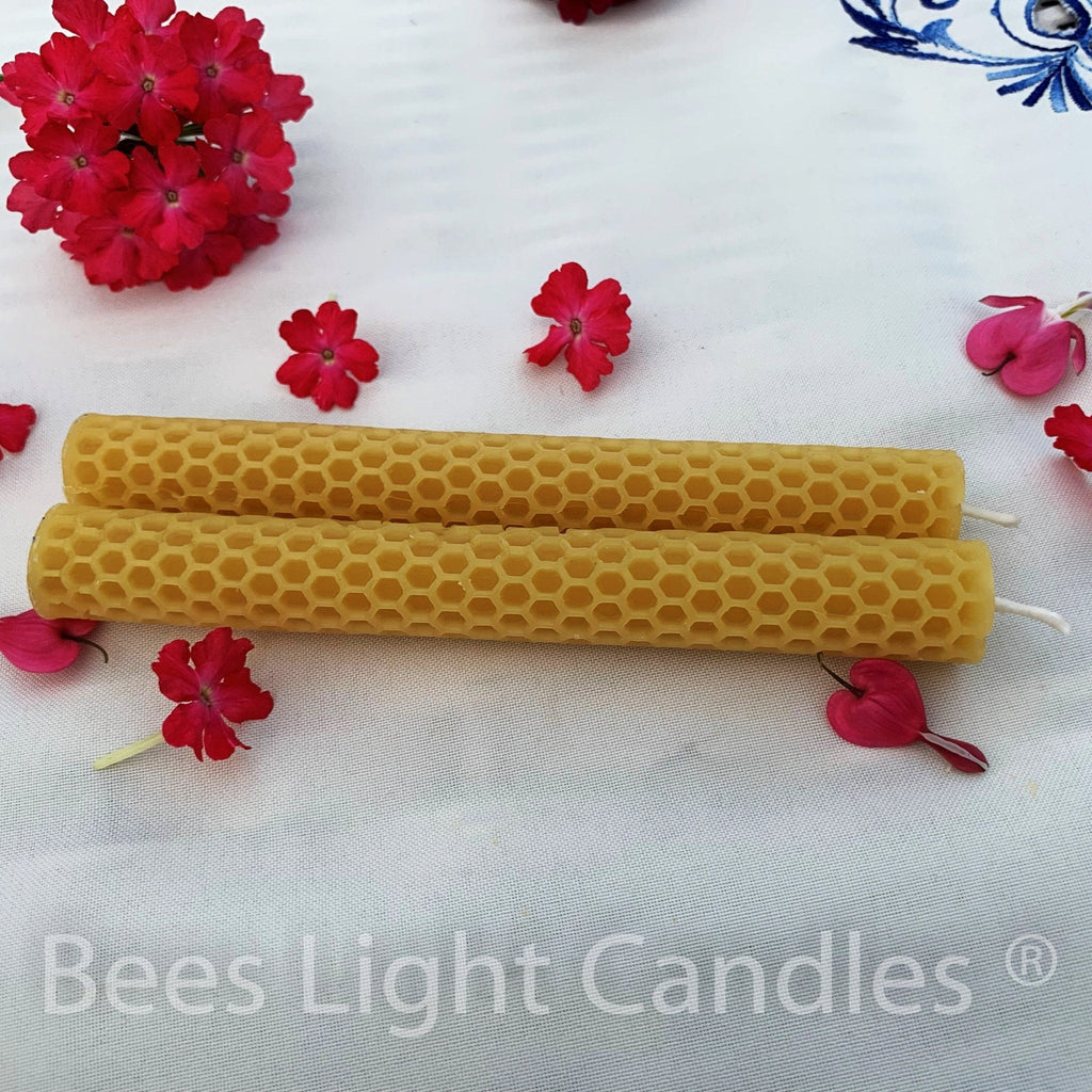 Honeycomb Beeswax Taper Candles