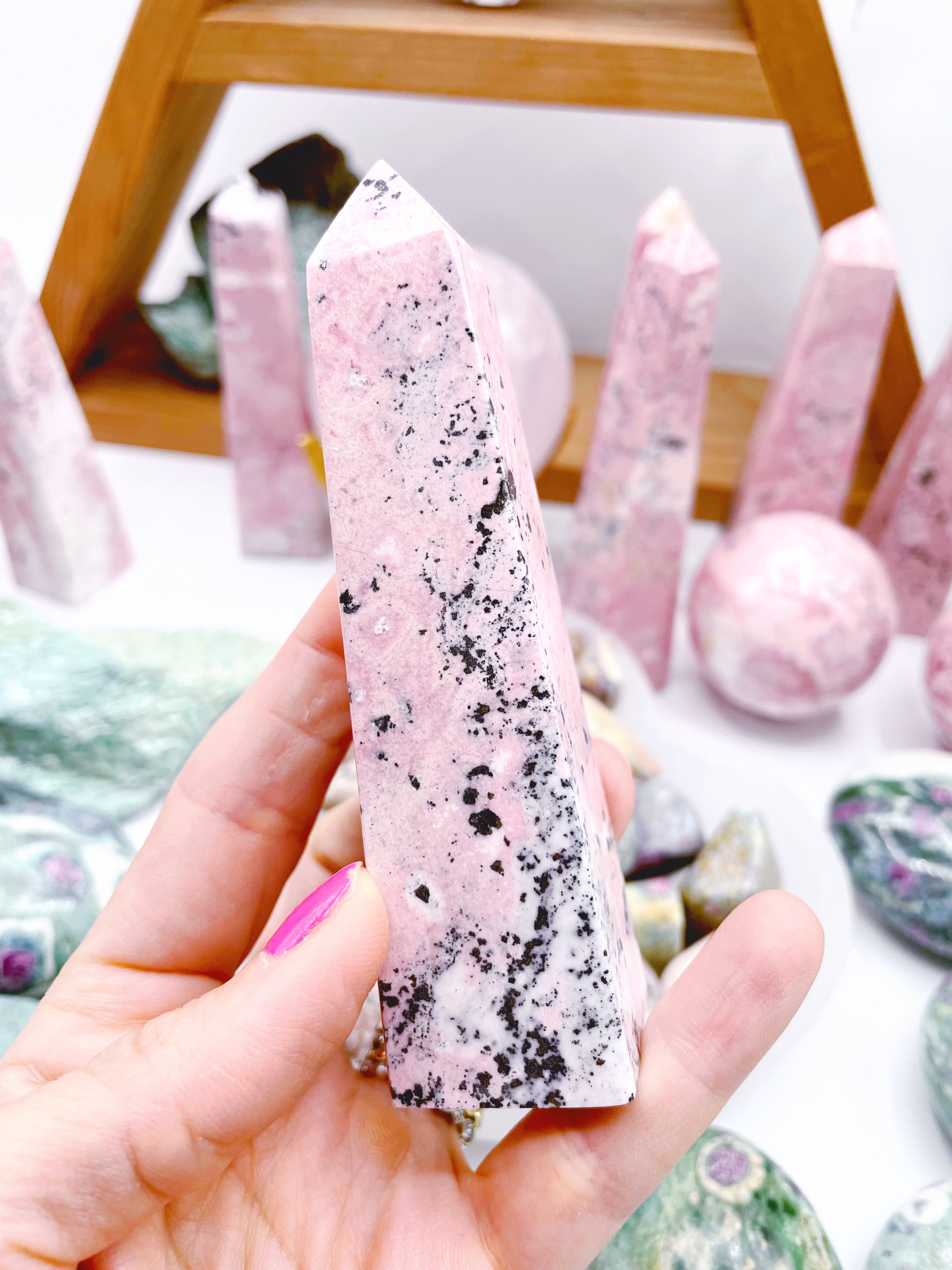 Rhodonite Obelisks by Baltic Mermaid