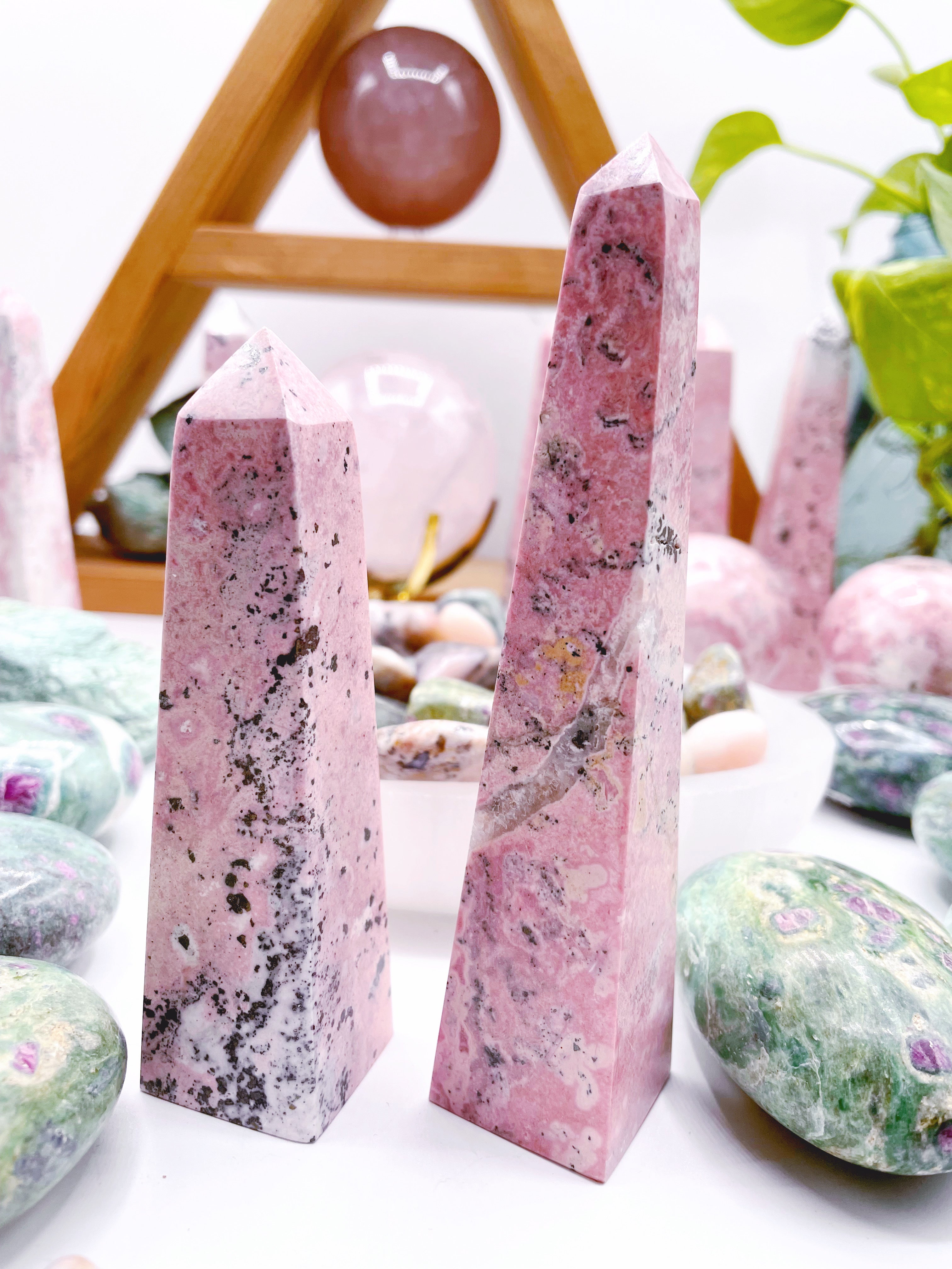 Rhodonite Obelisks by Baltic Mermaid