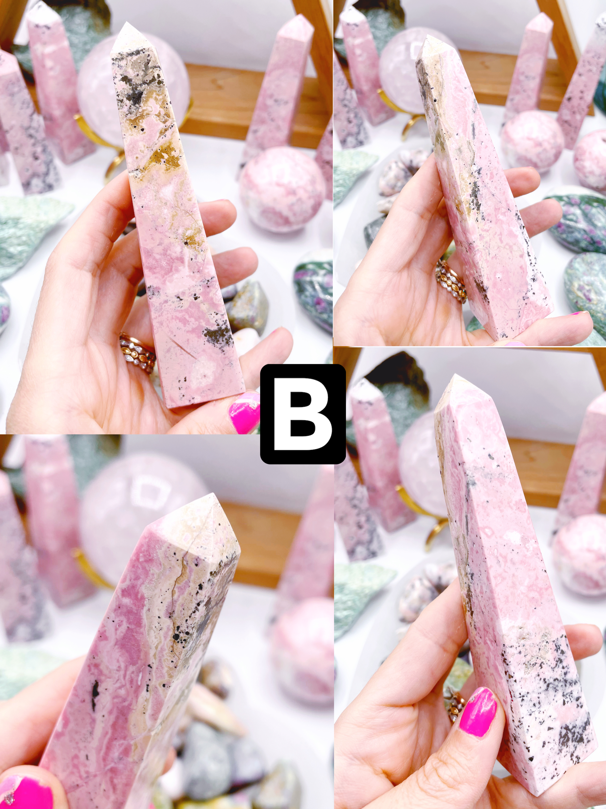 Rhodonite Obelisks by Baltic Mermaid