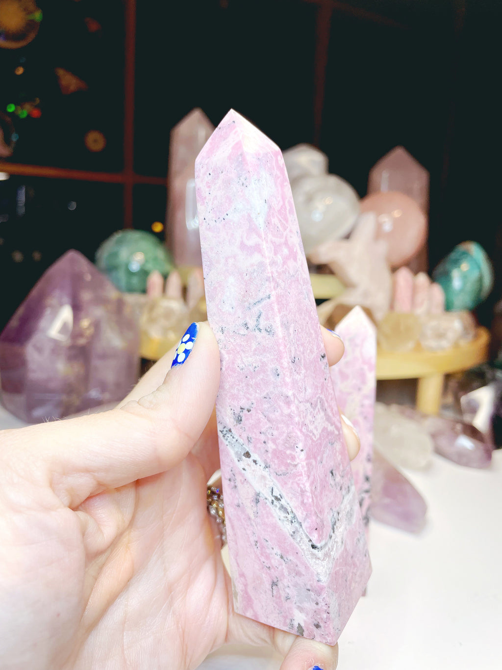 Rhodonite Obelisk by Baltic Mermaid