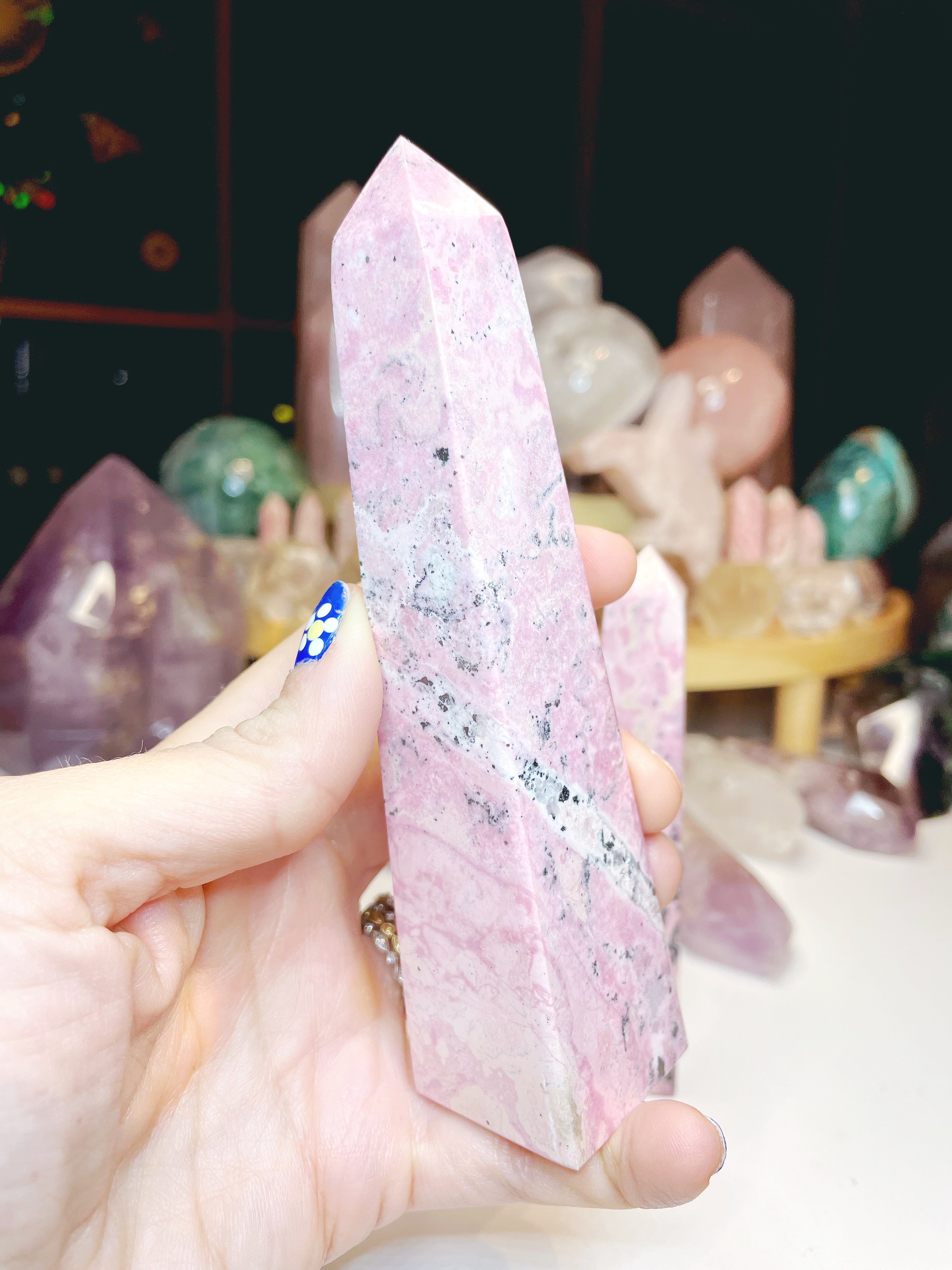 Rhodonite Obelisk by Baltic Mermaid