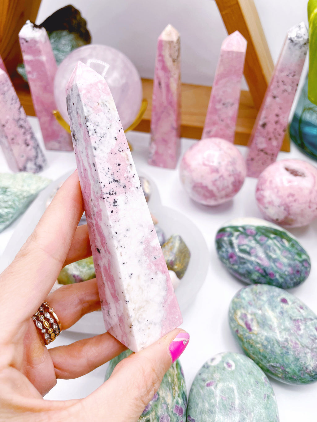 Rhodonite Obelisk by Baltic Mermaid