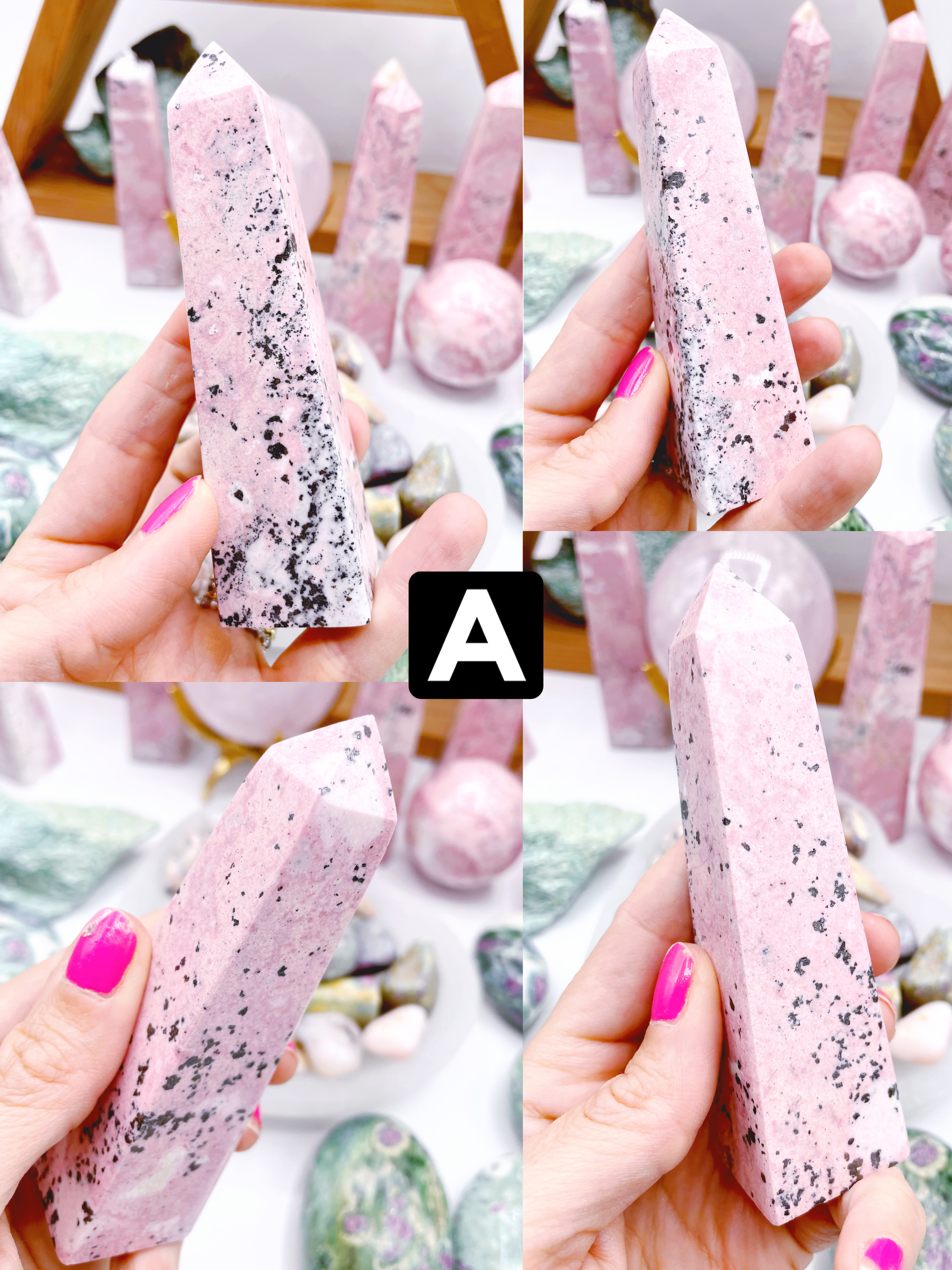 Rhodonite Obelisks by Baltic Mermaid