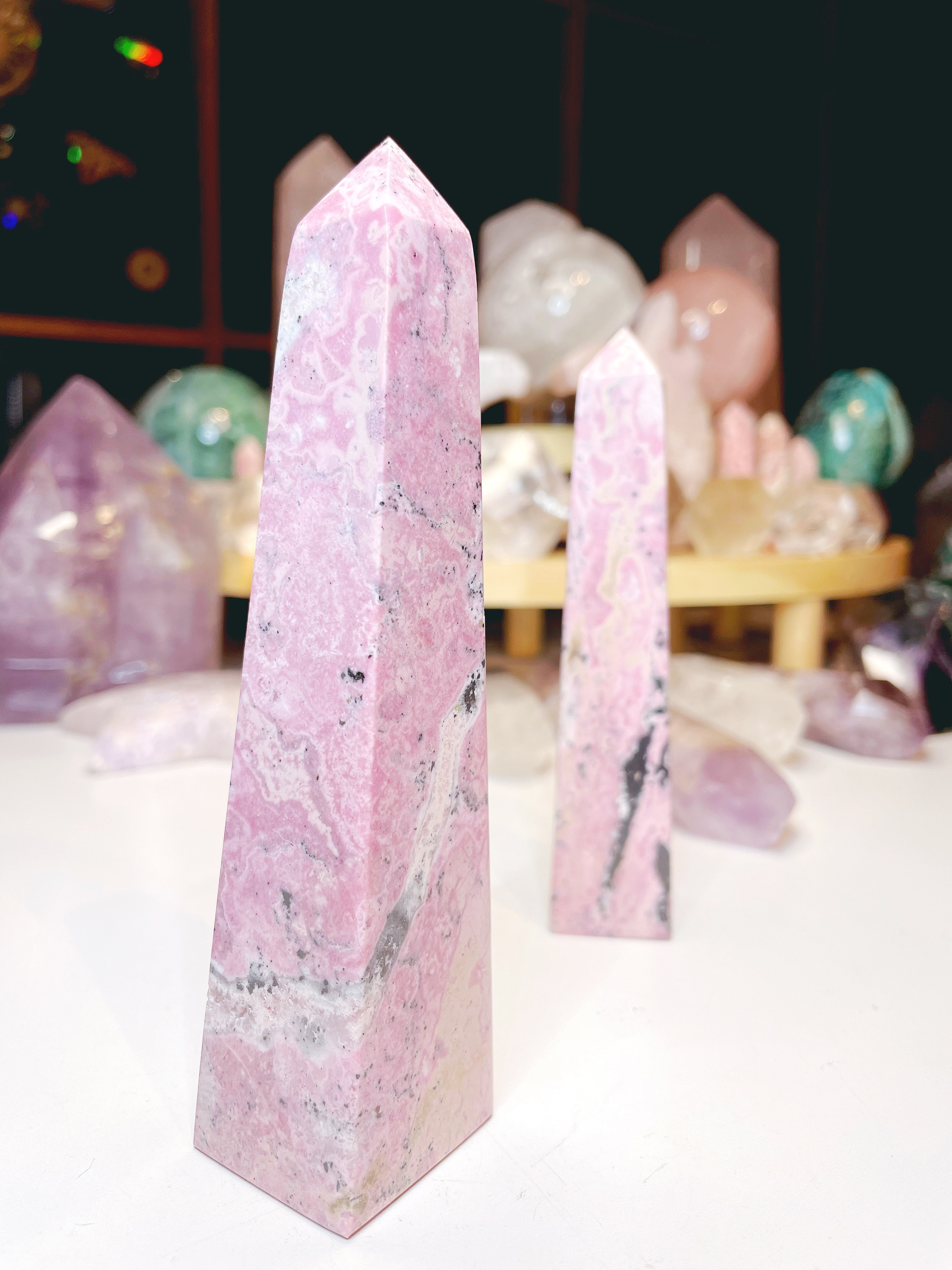 Rhodonite Obelisk by Baltic Mermaid