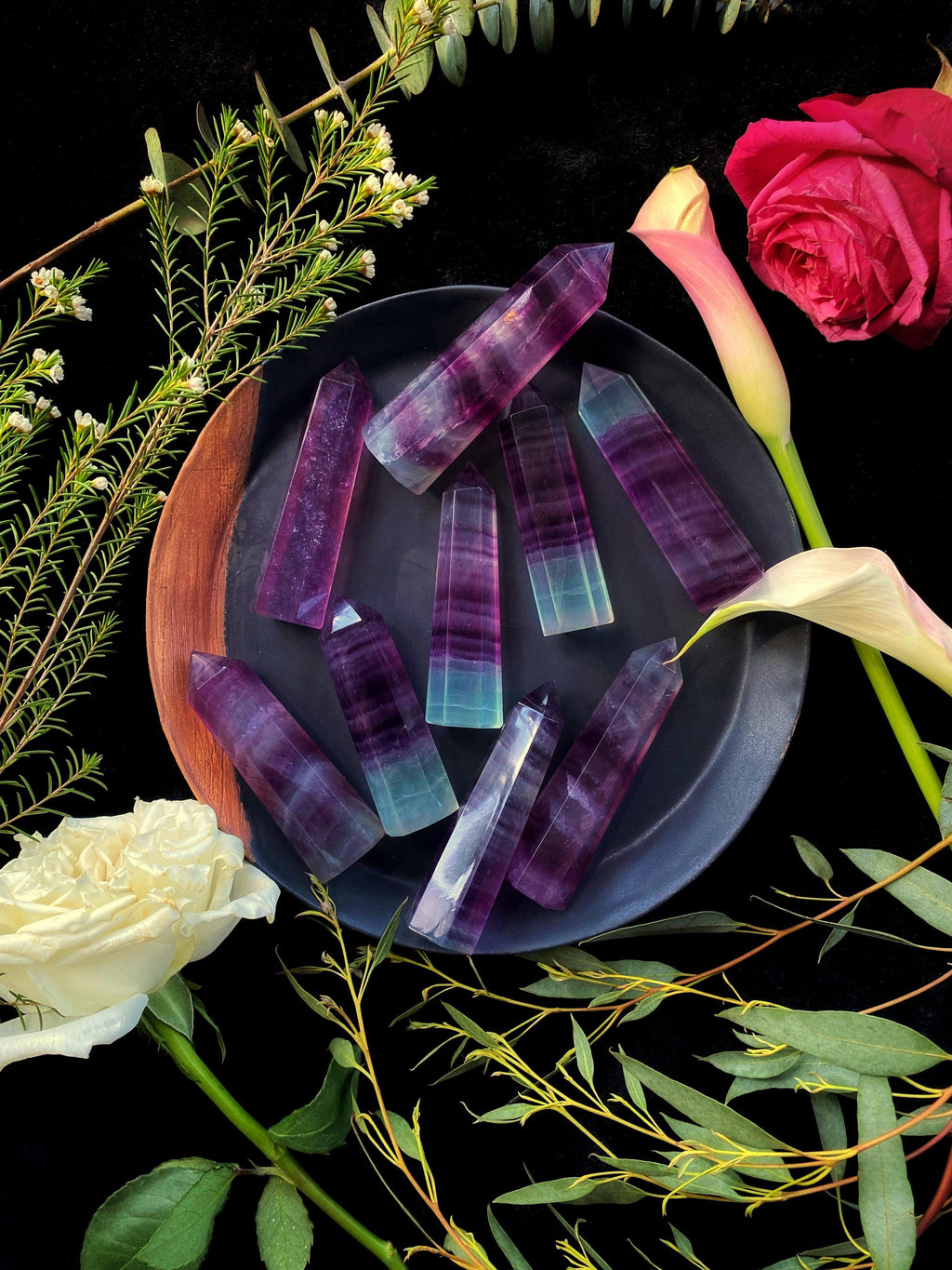 Rainbow Fluorite Wands - Towers
