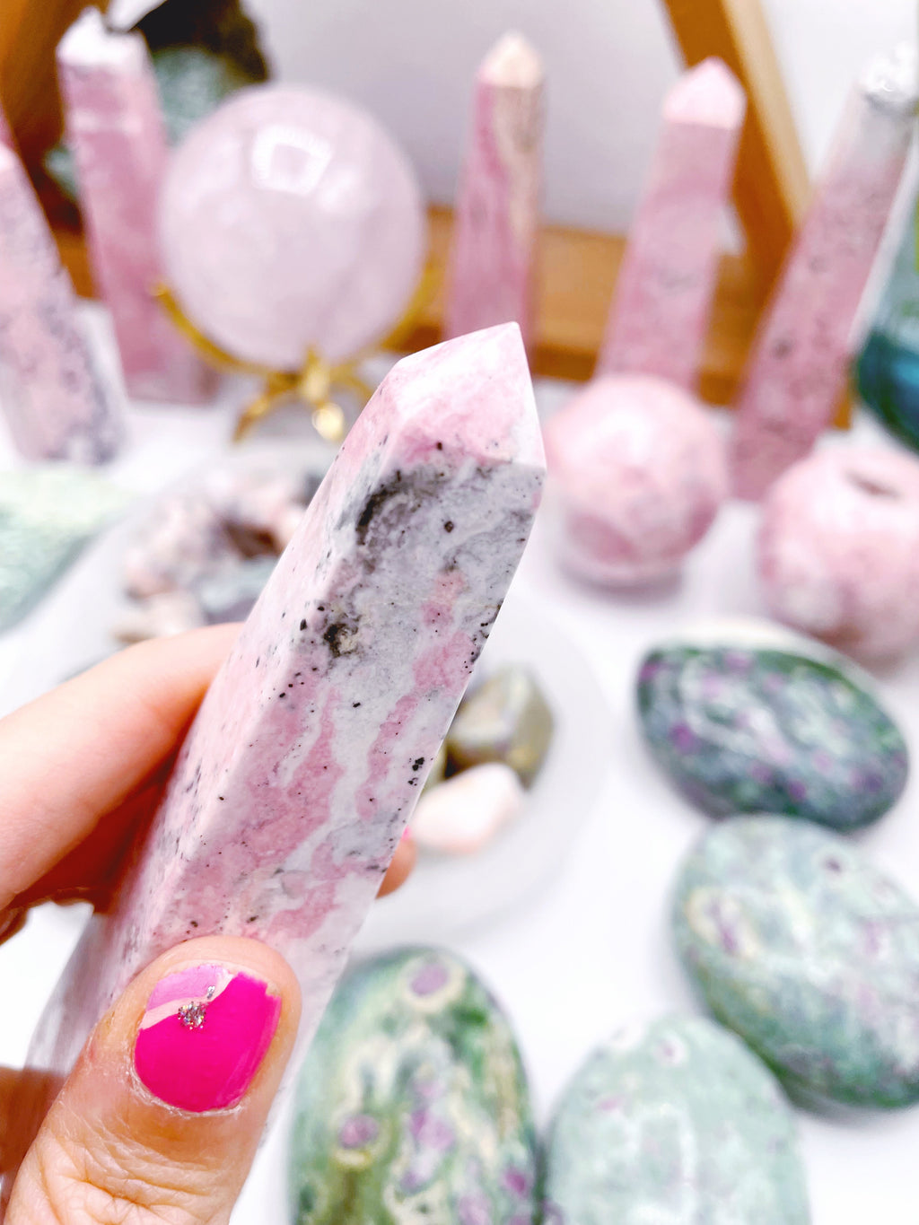 Rhodonite Obelisk by Baltic Mermaid