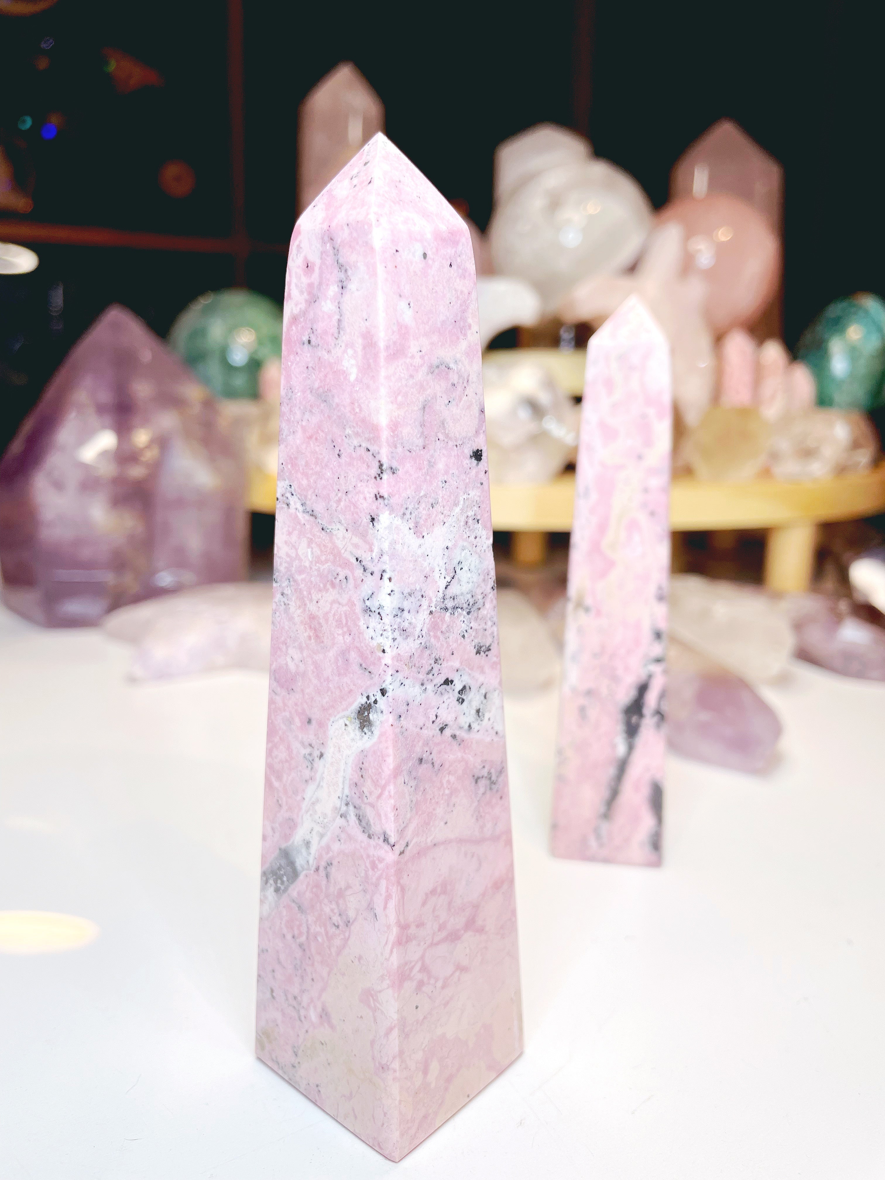 Rhodonite Obelisk by Baltic Mermaid